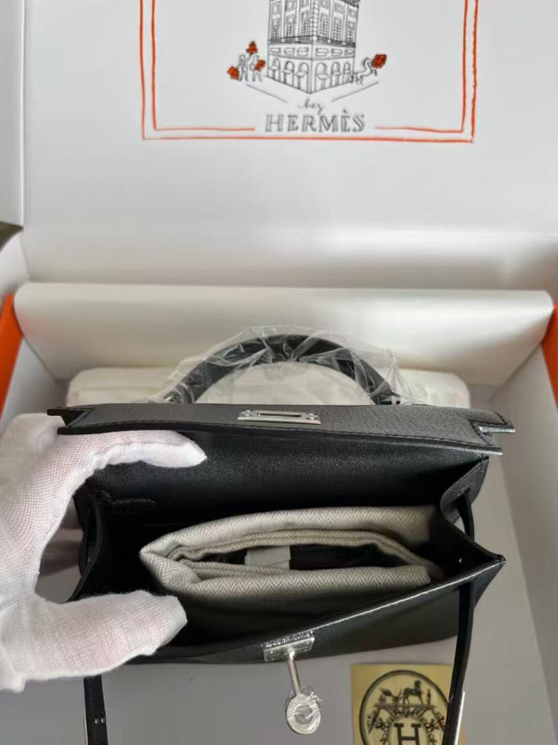 H**mes mini kelly chèvre 19 19×6×12cm