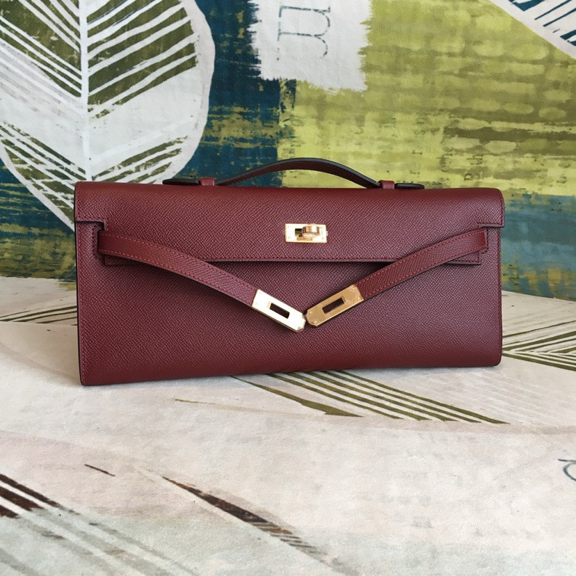 H**mes kelly cut 31cm epsom leather gold