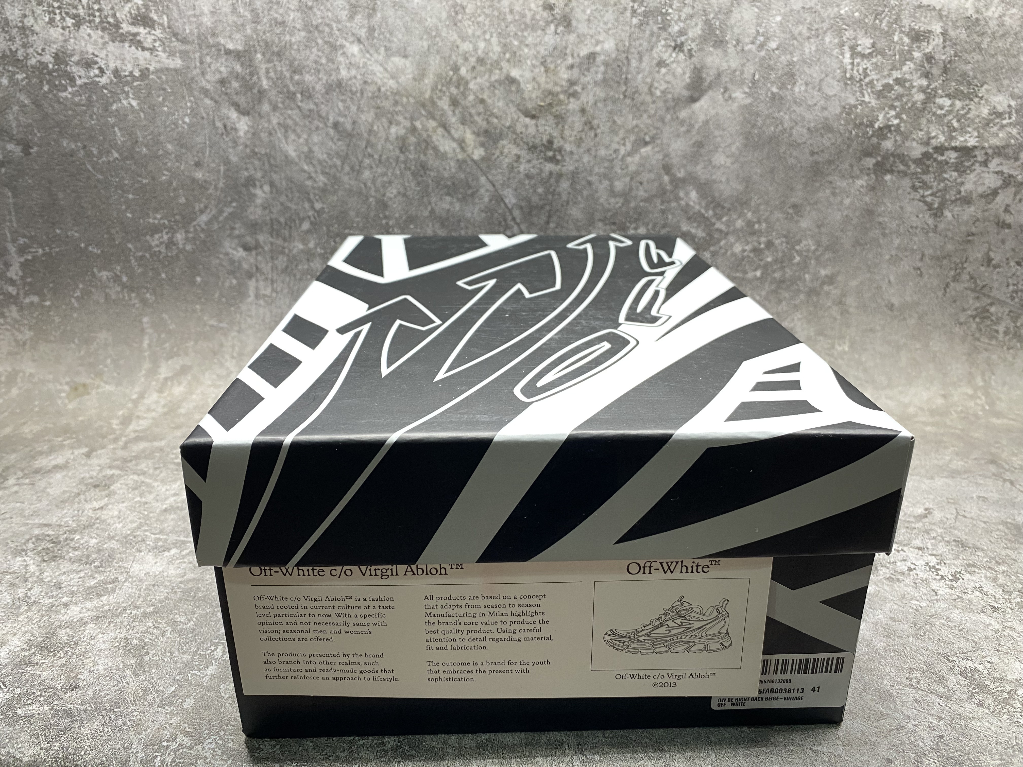 UA Off-White "BE RIGHT BACK"