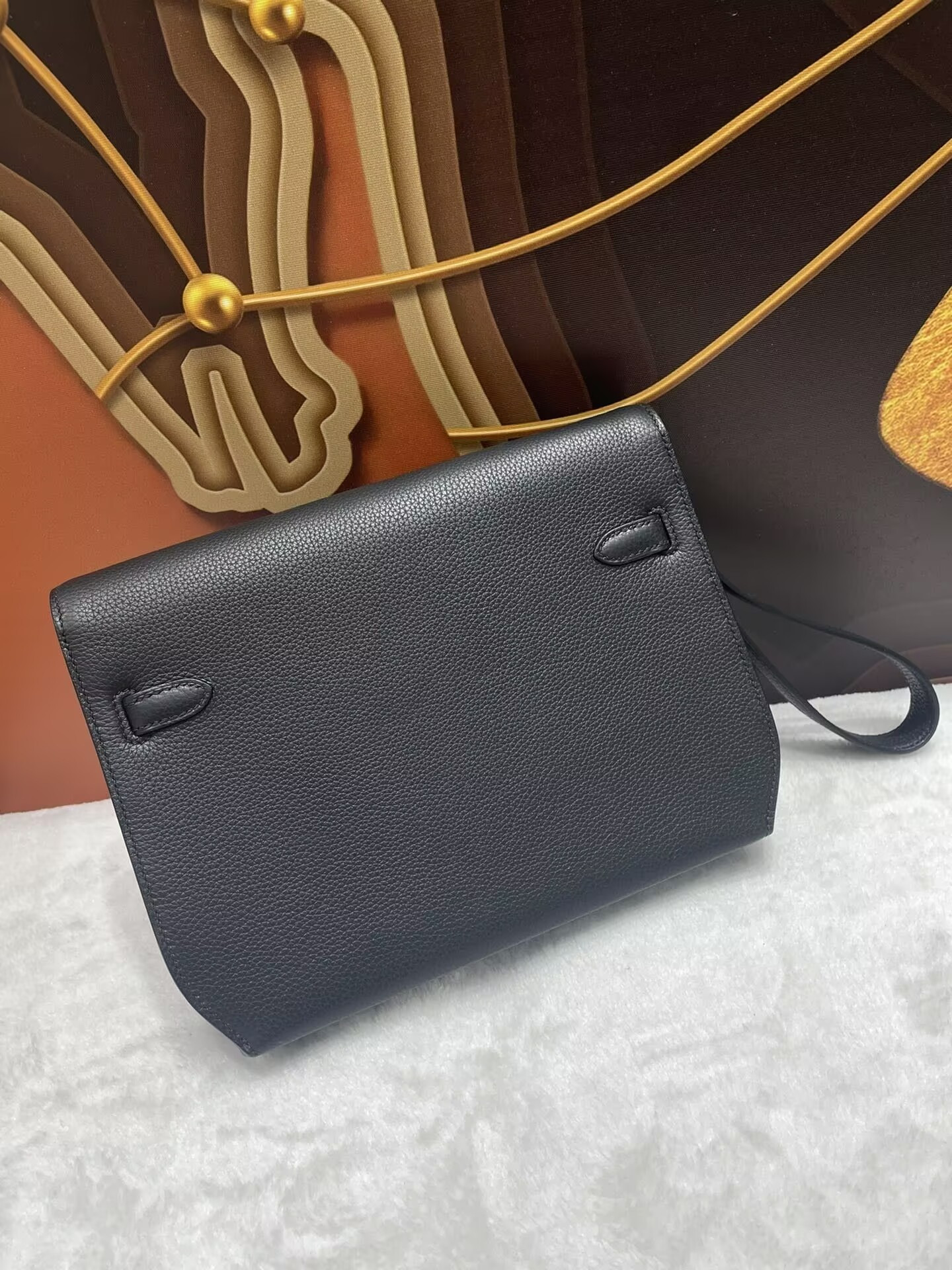 H**mes kelly depeches togo black 25cm