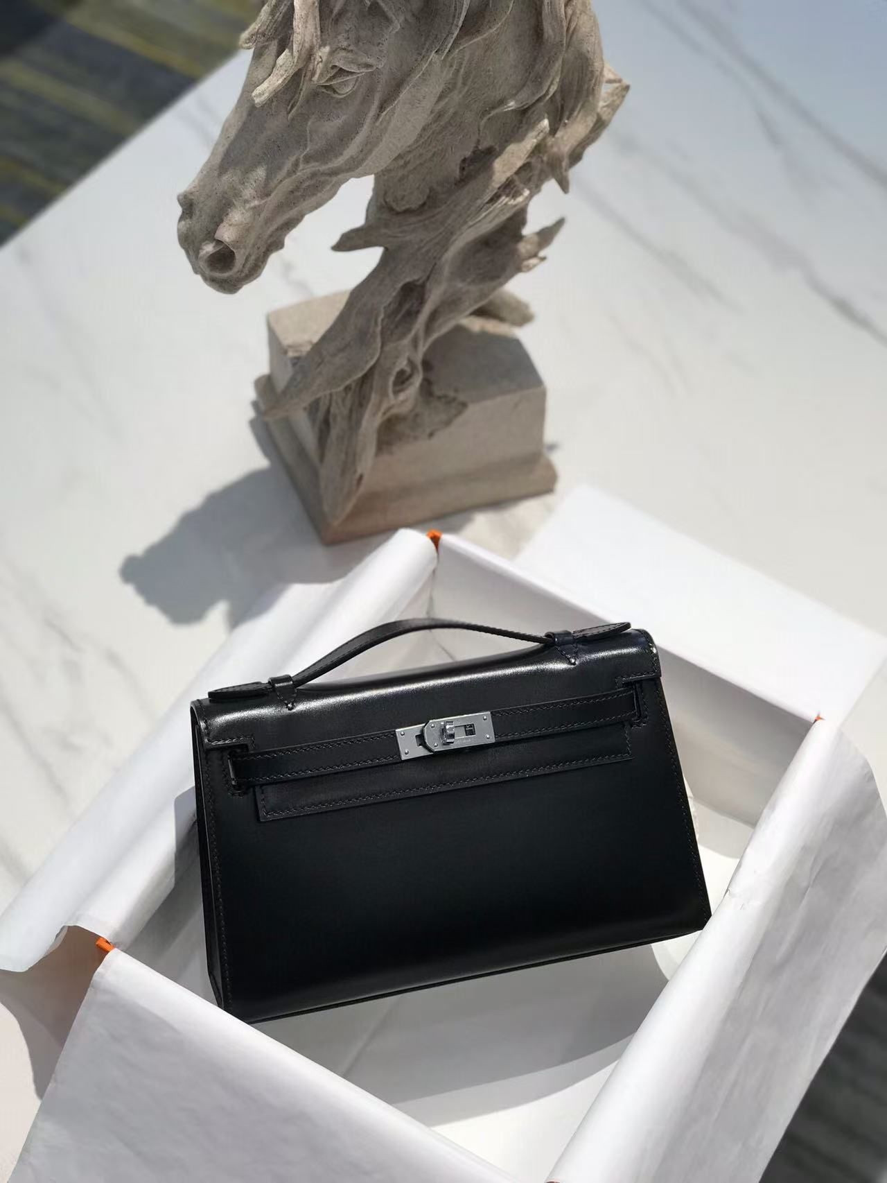 H**mes kelly 22 mini box leather 22x7x13cm