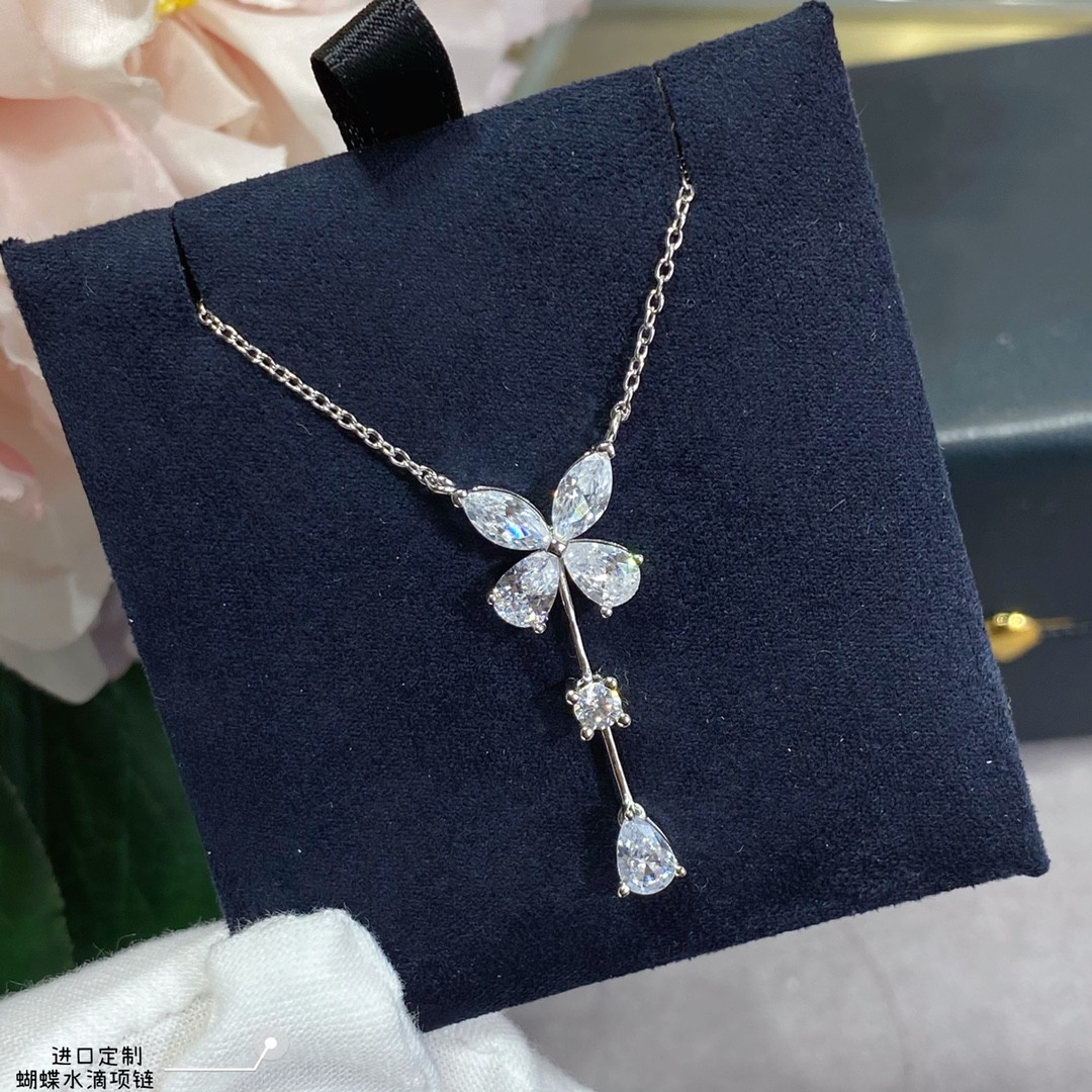 Gr*ff butterfly water drops necklace