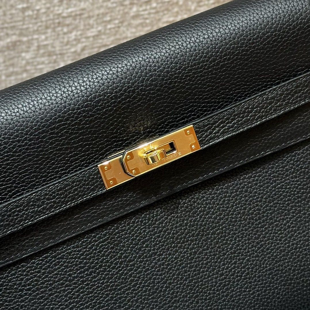 H**mes kelly depeches togo black 25cm