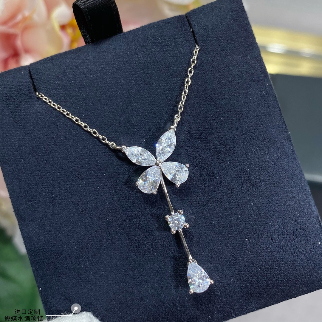 Gr*ff butterfly water drops necklace