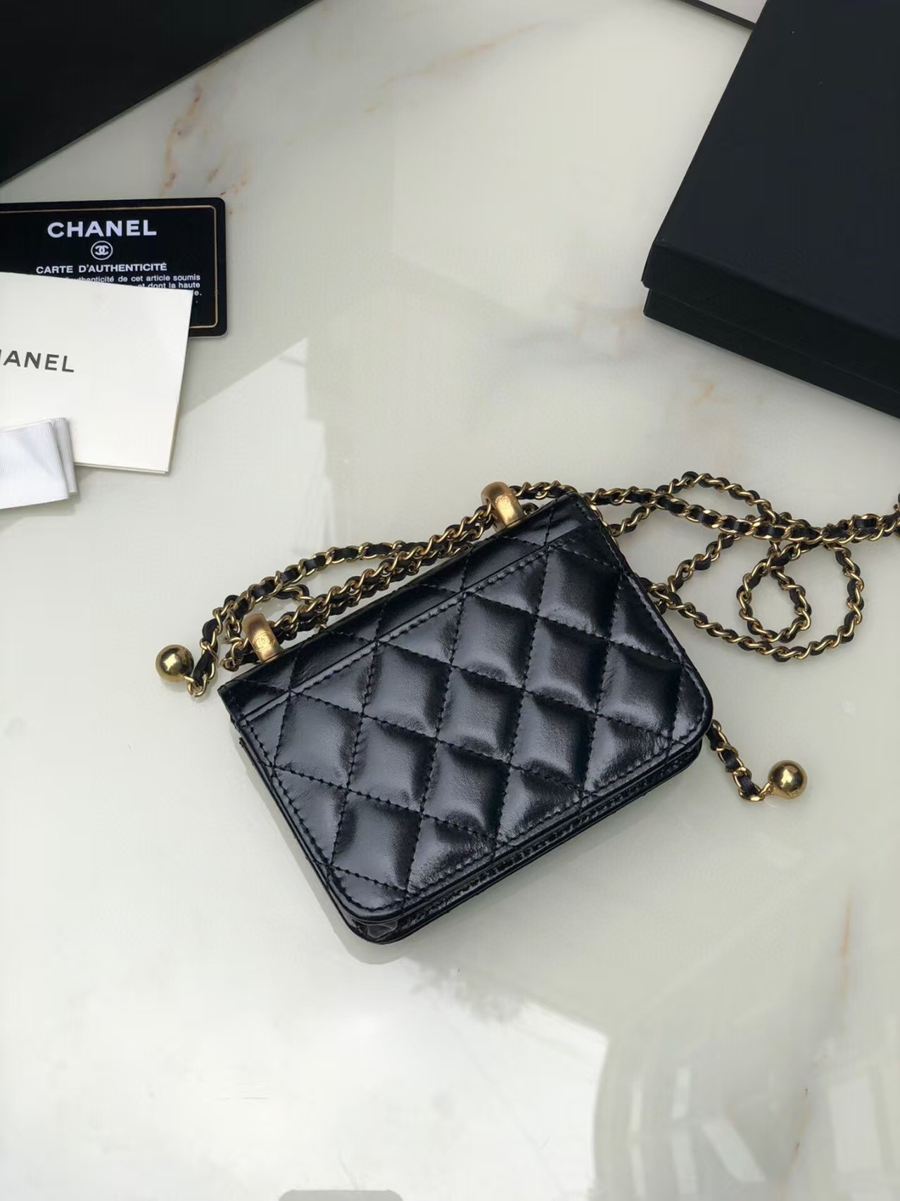 Ch*el mini flap bag 12x9x2cm