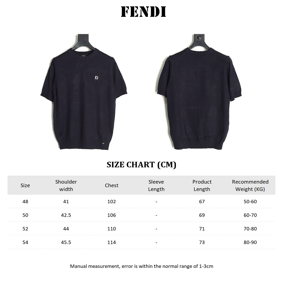 F**di fd knitting short-sleeved