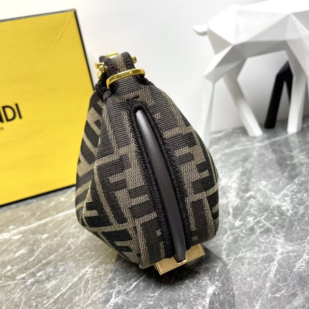 F**di nano F**digraphy hobo bag 14x5x16.5cm