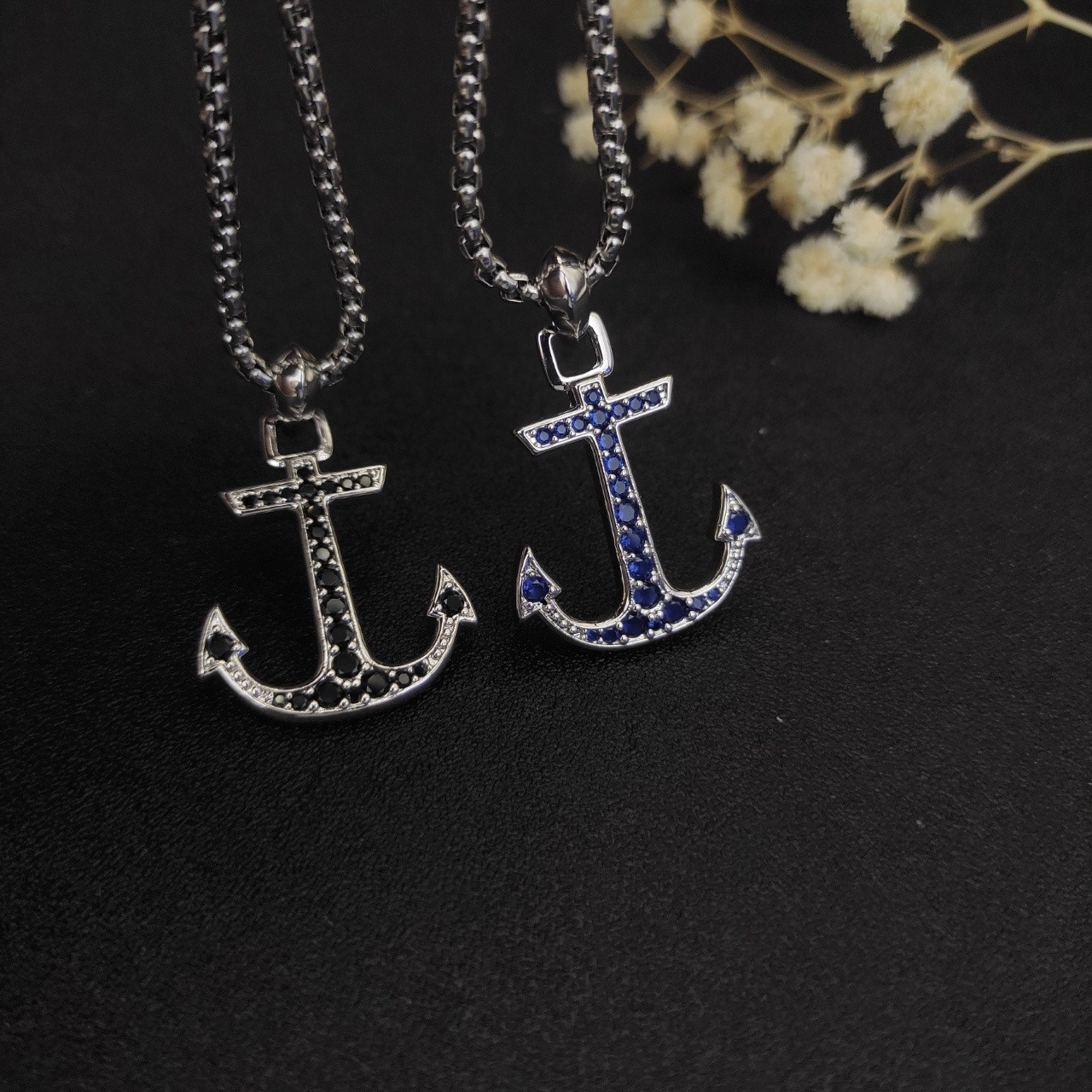 dau1d Yvrm*n sea anchor necklace(chain length 50+5cm delay chain chain thickness 3mm)