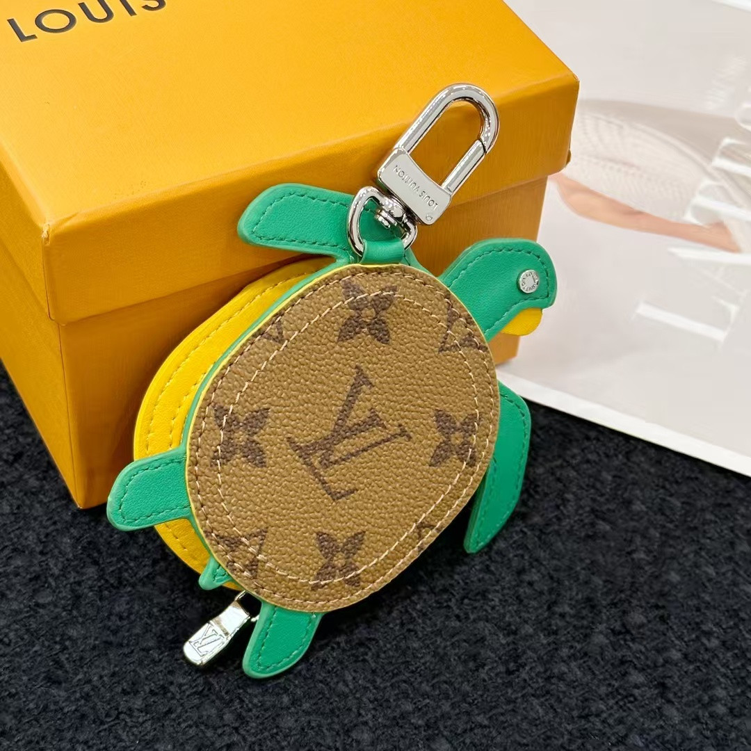 LV Turtle Pouch Bag Charm