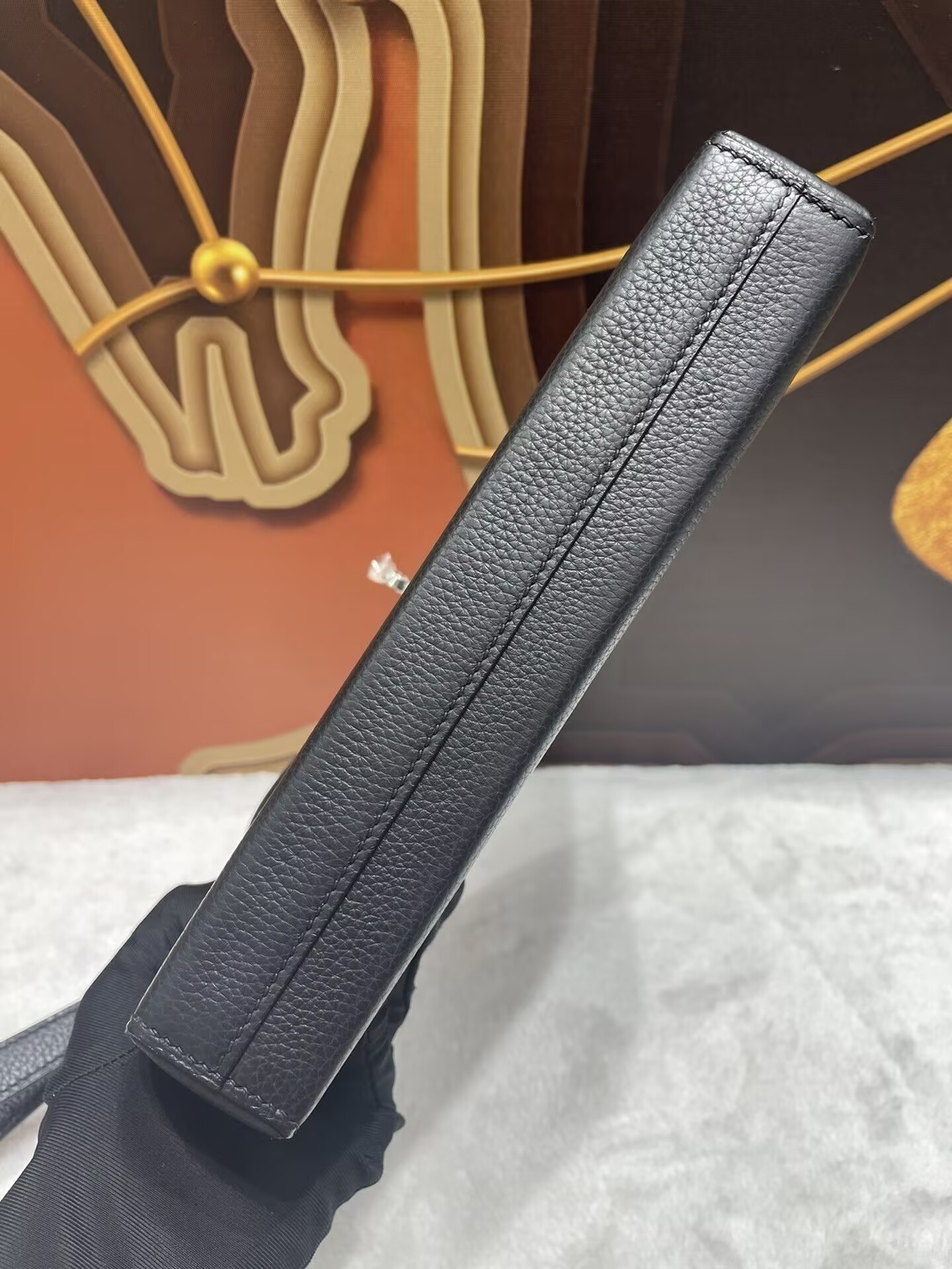 H**mes kelly depeches togo black 25cm
