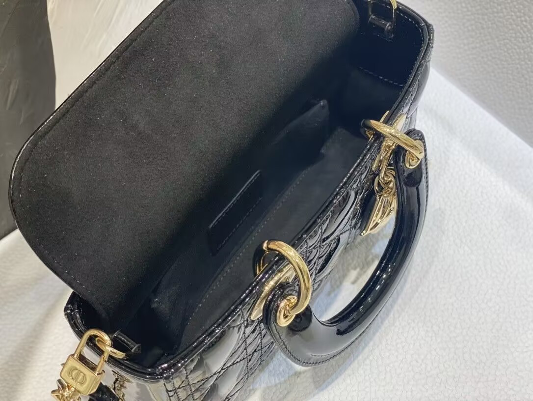 D*or small lady d-joy bag black  22x6x12cm