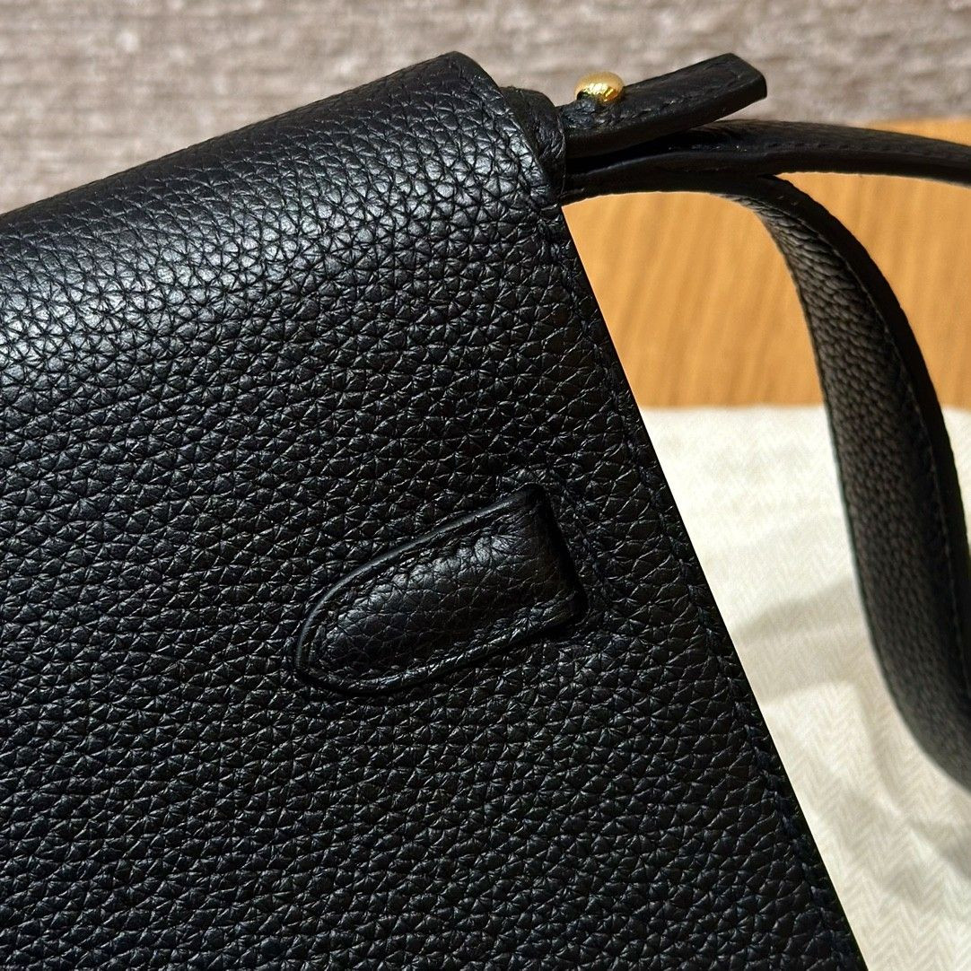 H**mes kelly depeches togo black 25cm