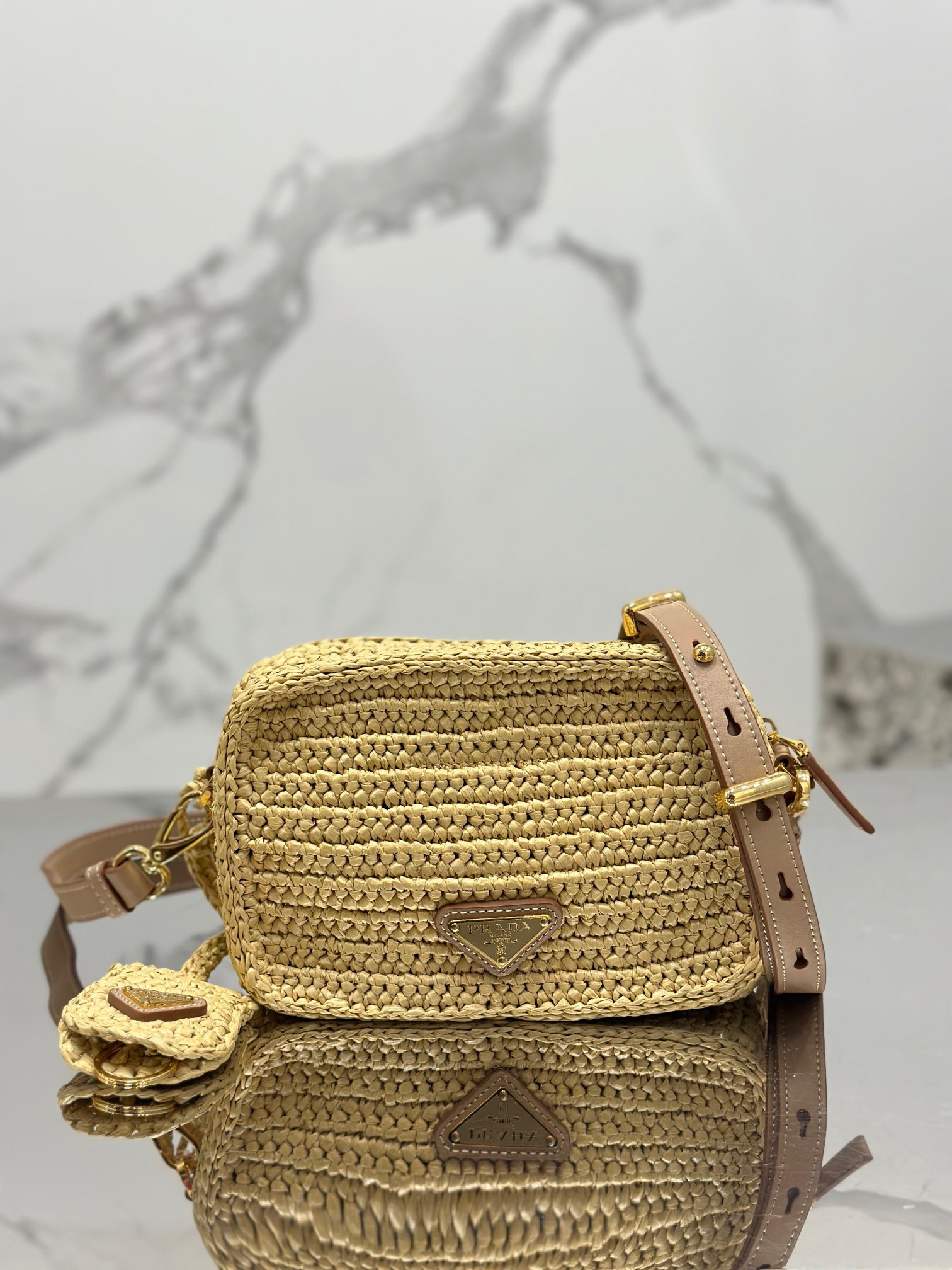 Pra*a crochet Pra*a brique bag color natural