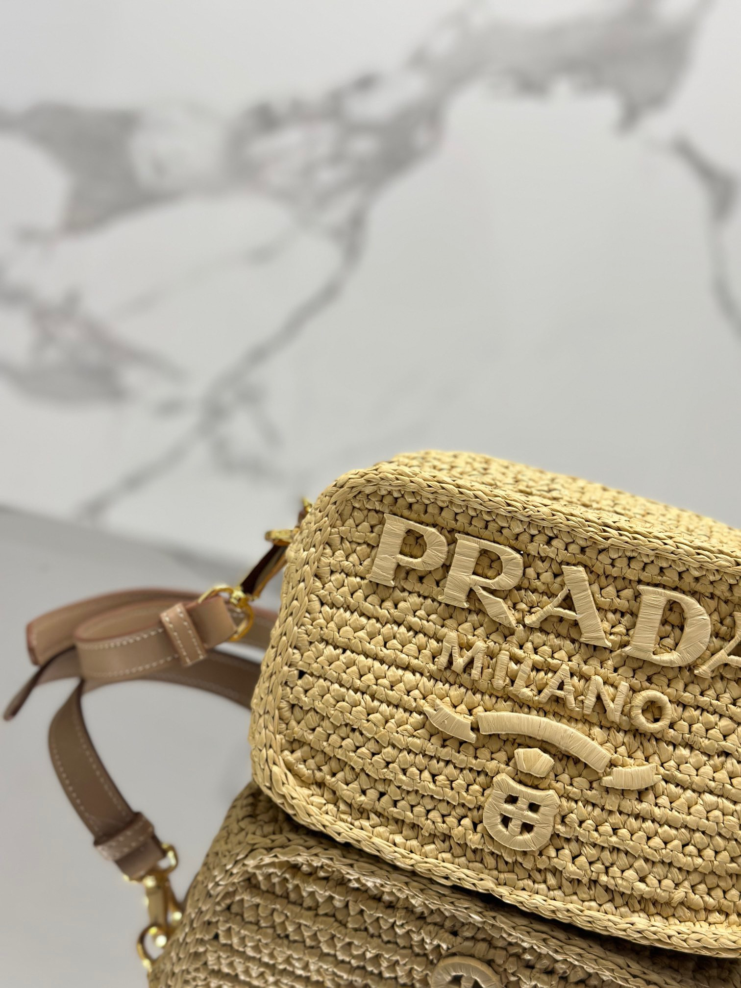 Pra*a crochet Pra*a brique bag color natural