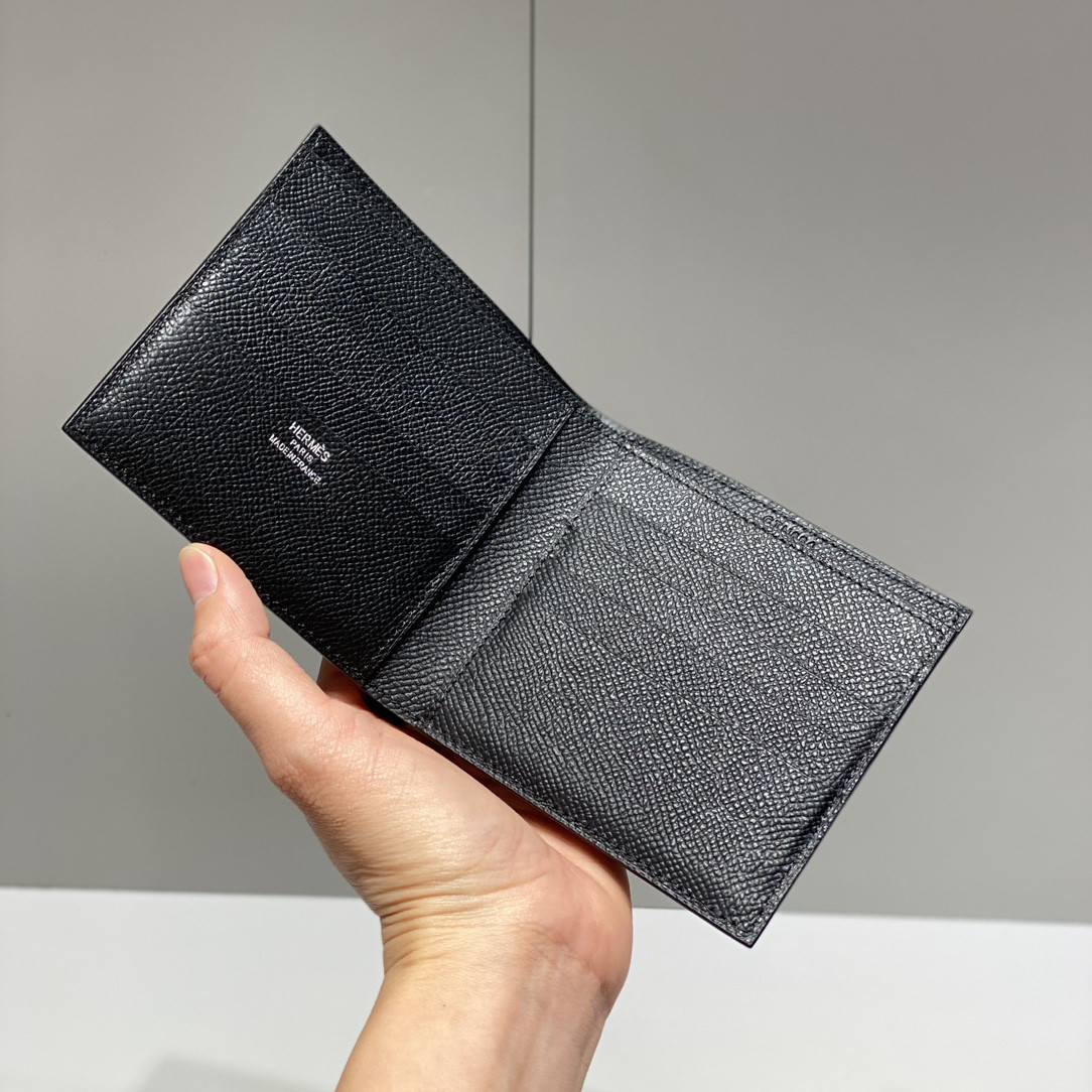 H**mes poker compact wallet