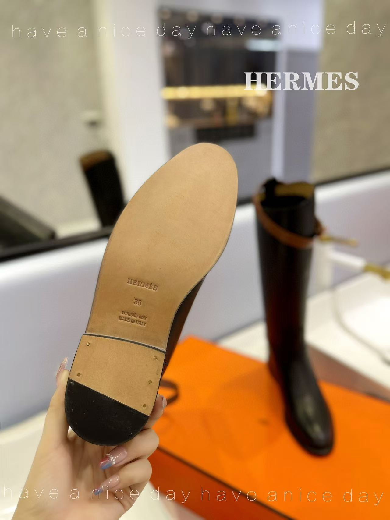 ua H**mes jumping boots