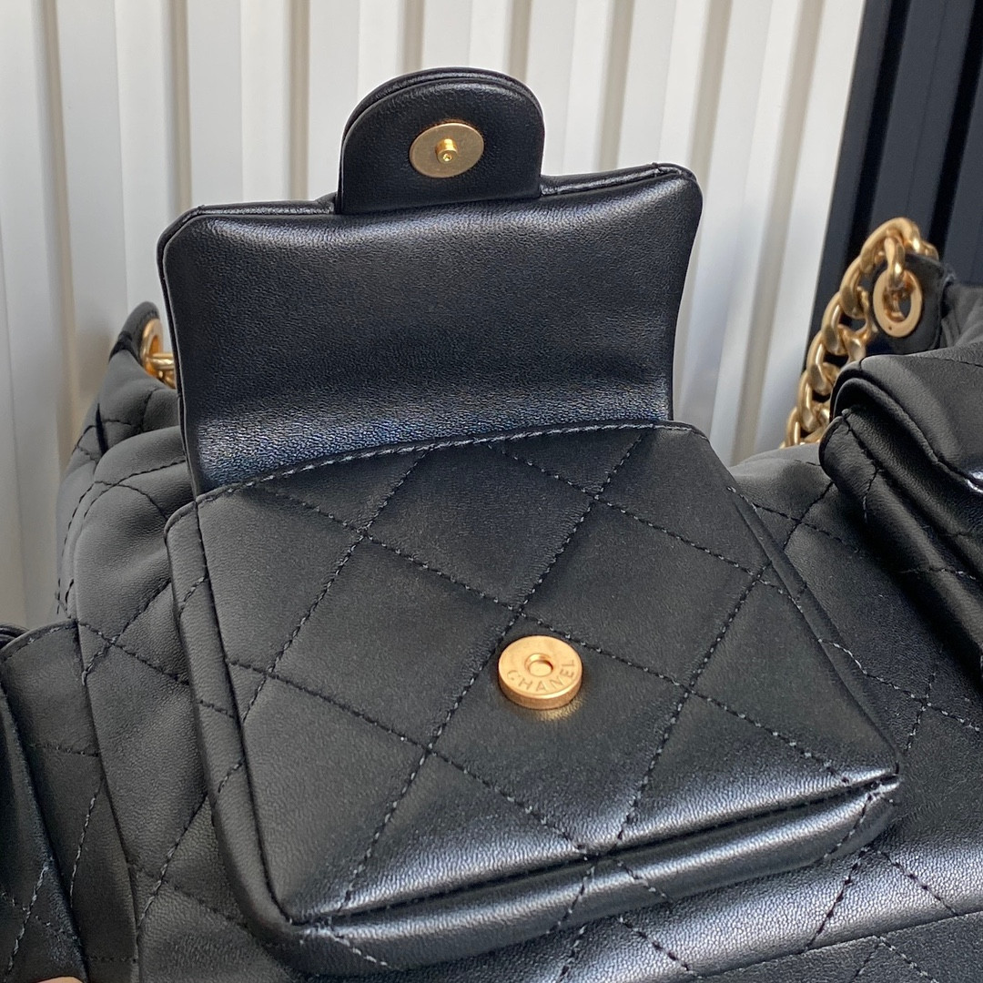 Ch*el 25c maxi hobo bag 27×35×18cm