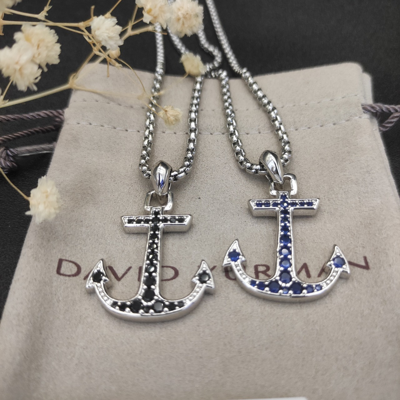 dau1d Yvrm*n sea anchor necklace(chain length 50+5cm delay chain chain thickness 3mm)