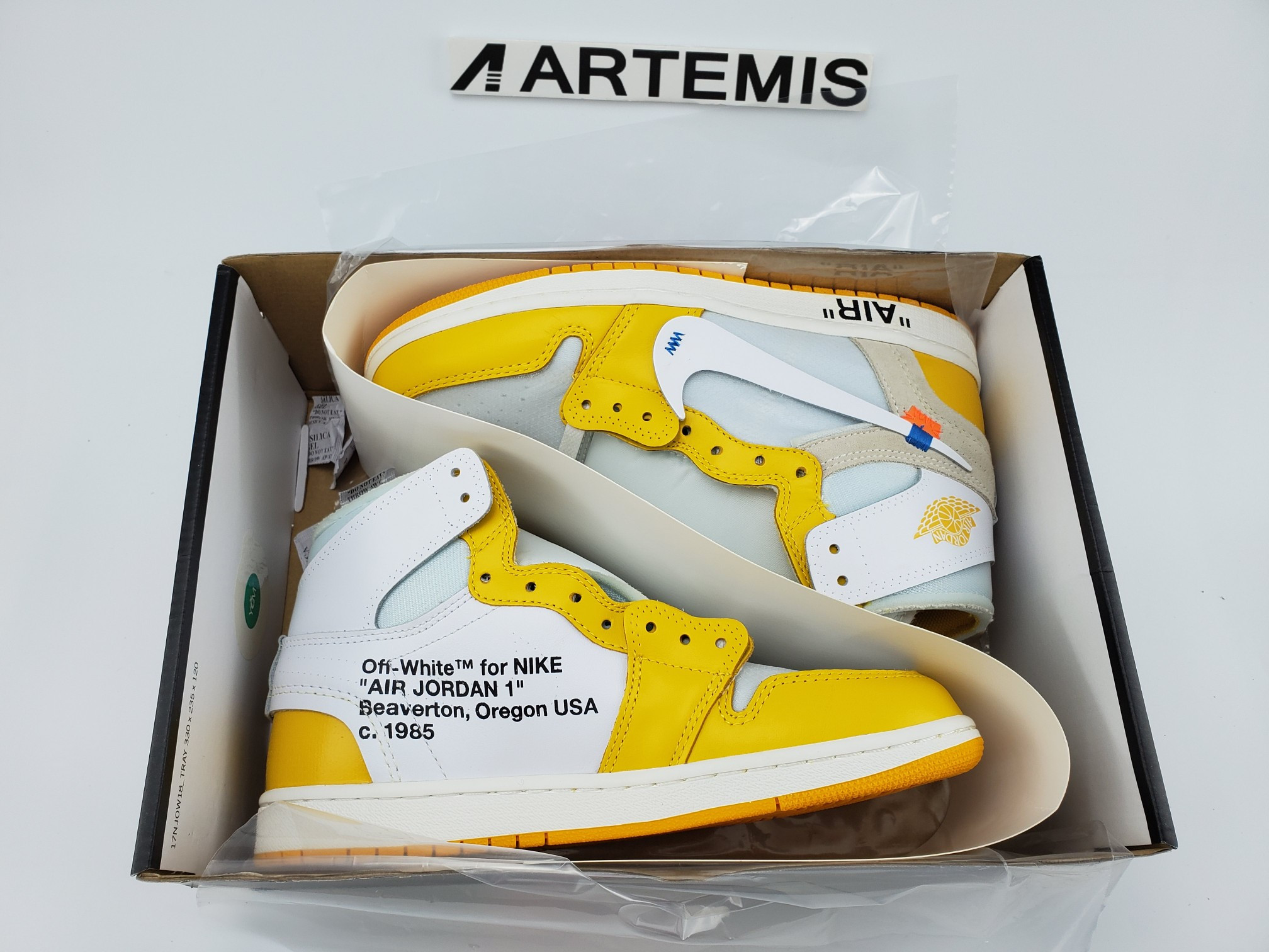 Air Jordan 1 Retro High Off-White Yellow
