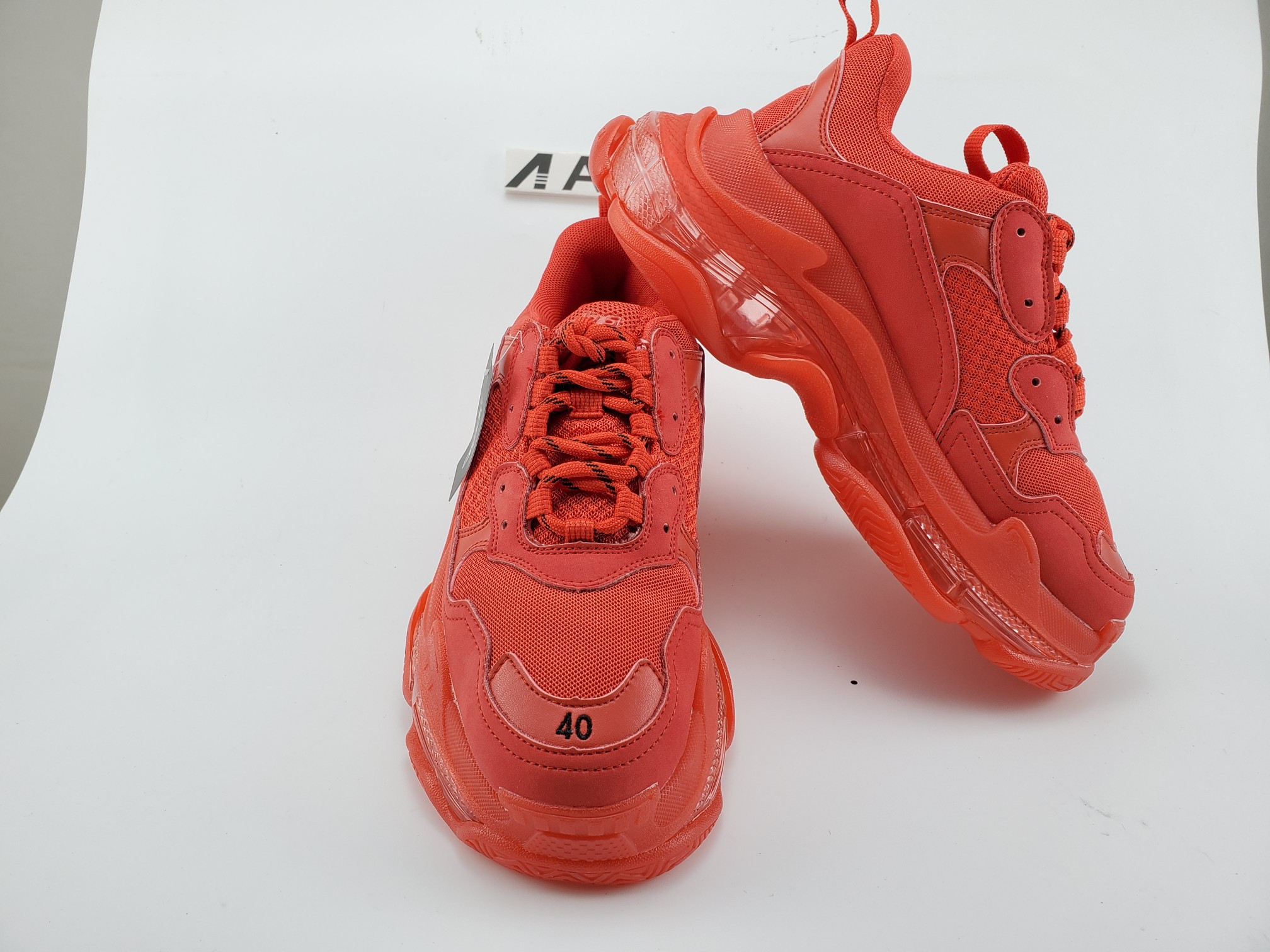 Balenciga Triple S Red Clear Sole