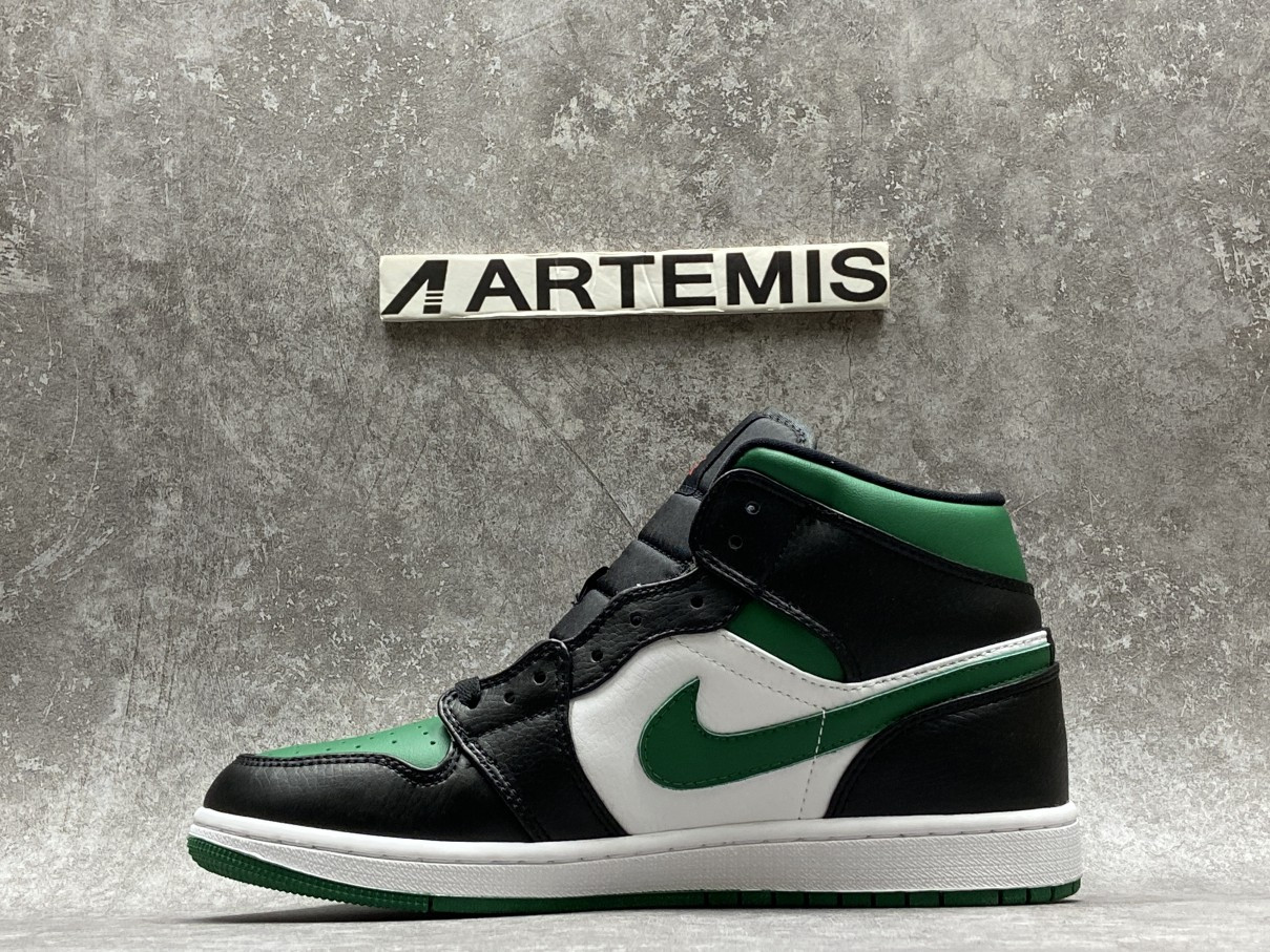 Air Jordan 1 Mid Green Toe