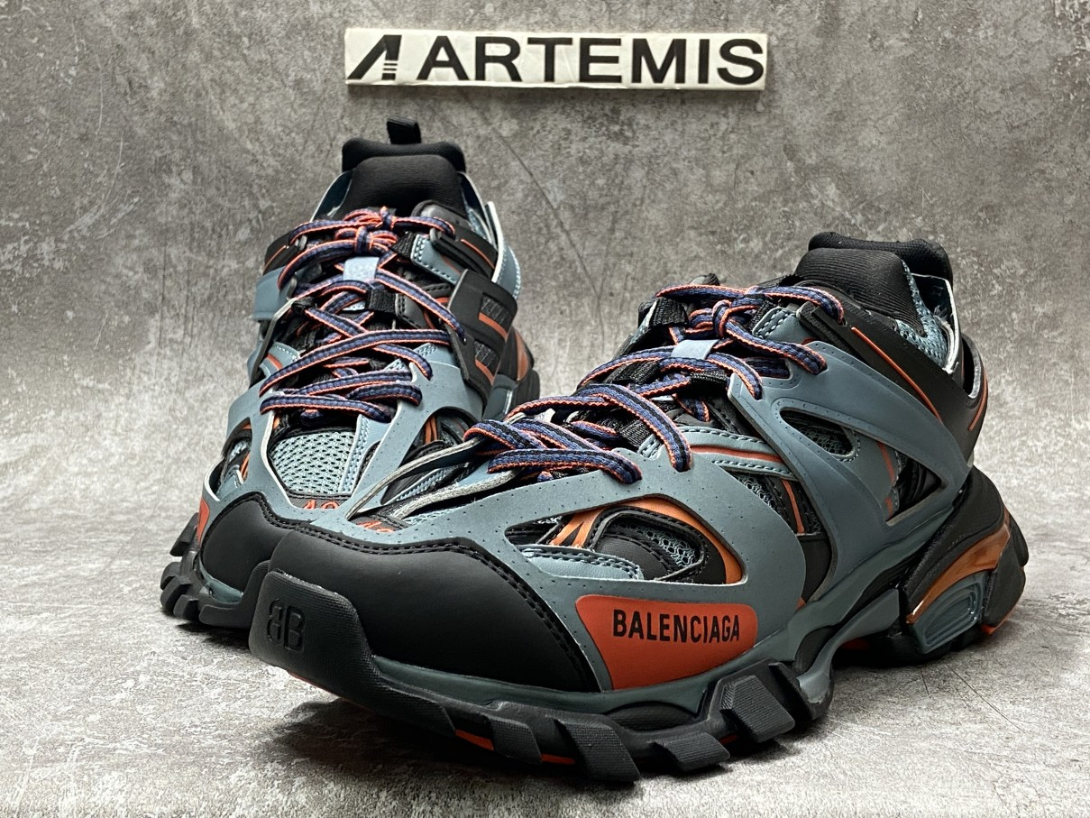 Balenciga Track Dark Grey Orange