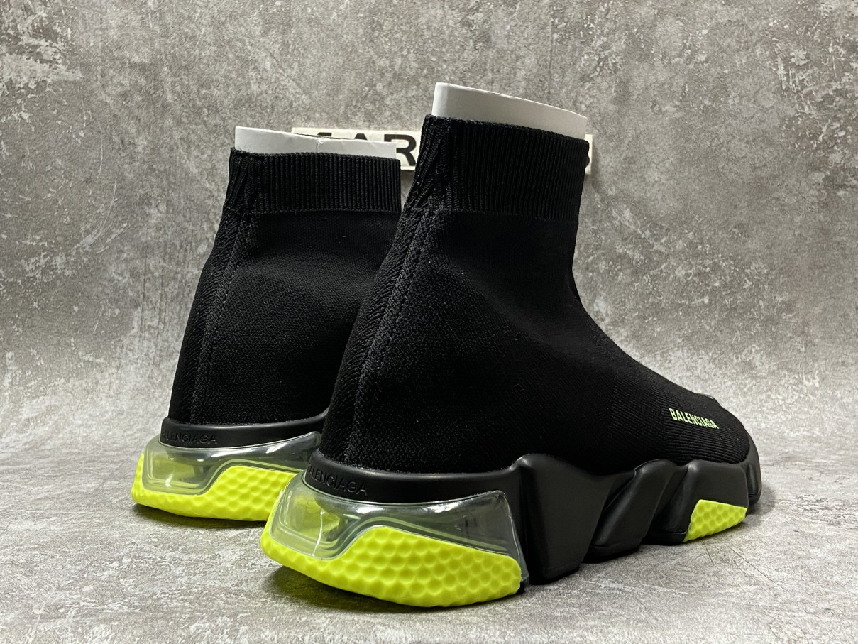 Balenciga Speed Trainer Clearsole Yellow Fluo