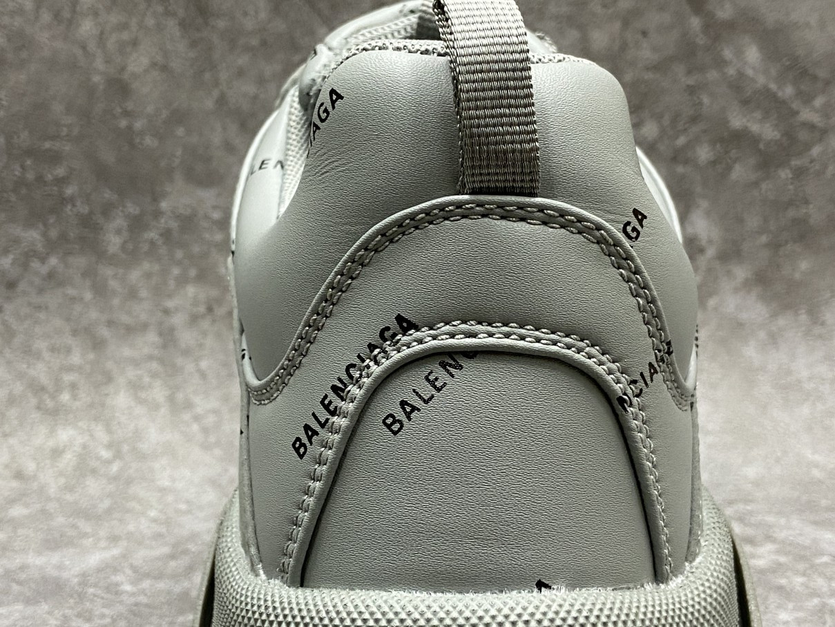 Balenciga Triple S Allover Logo Grey
