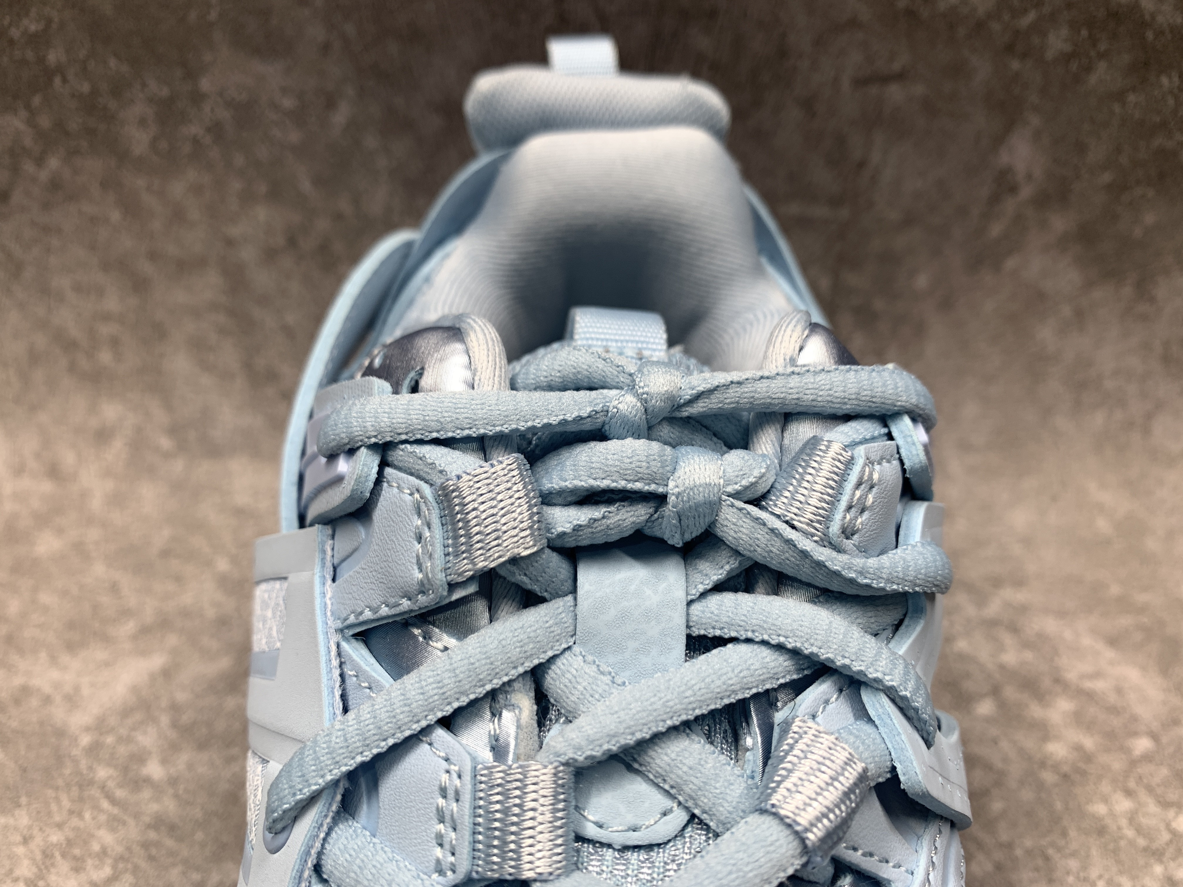 Balenciga Track Sneaker Clear Sole Light Blue