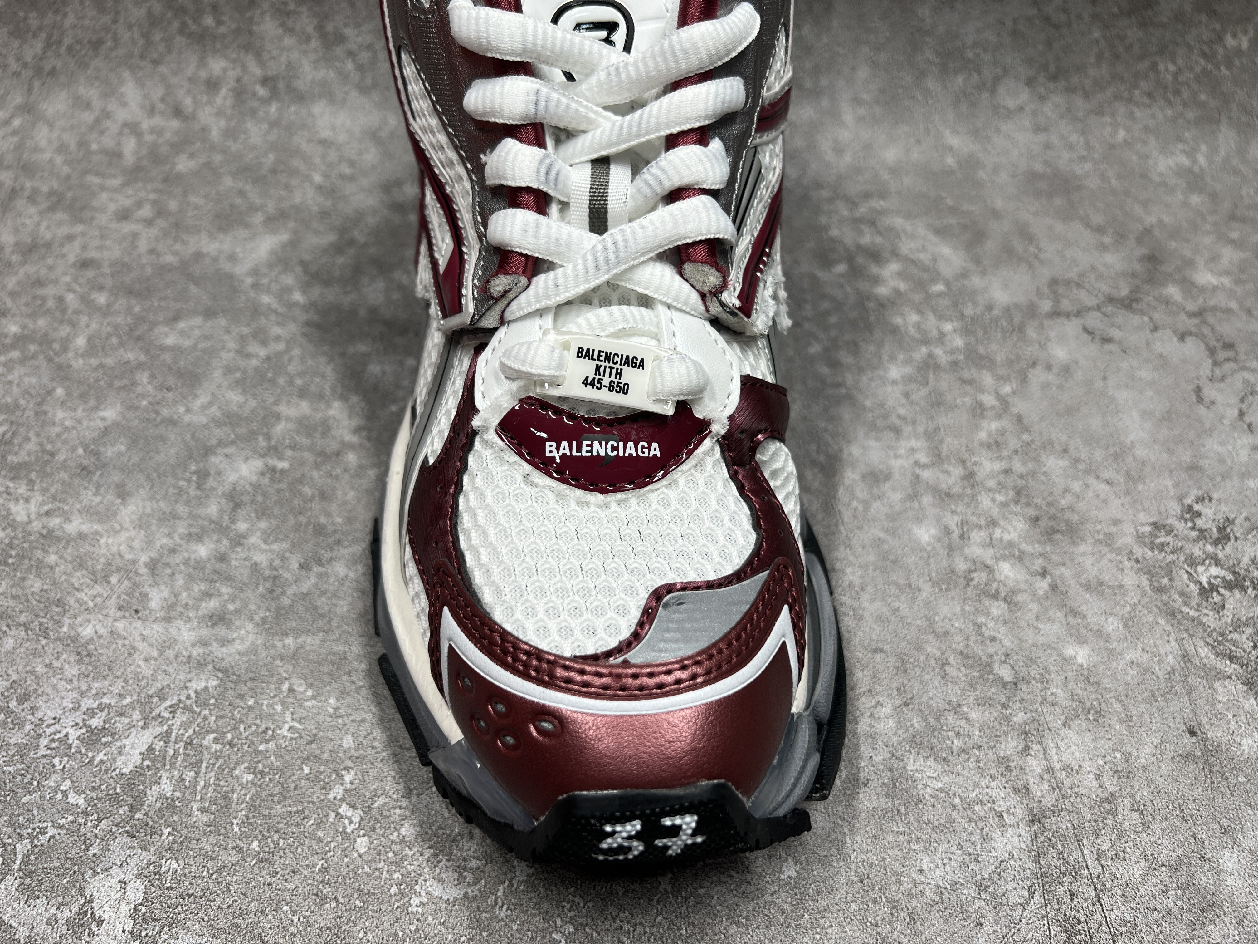 Balenciga Runner Sneaker Burgundy