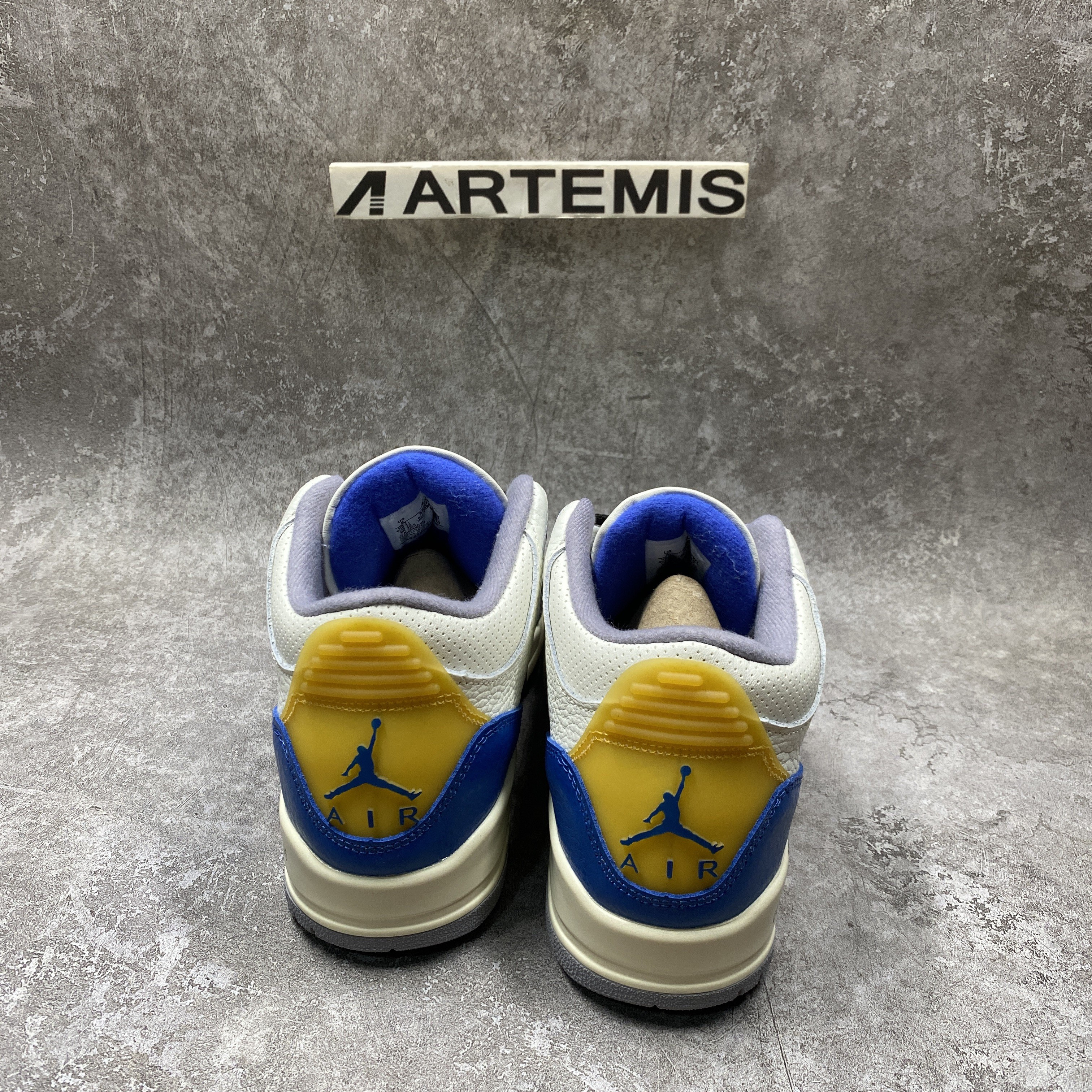 Air Jordan 3 Retro UNC White Black Blue Yellow