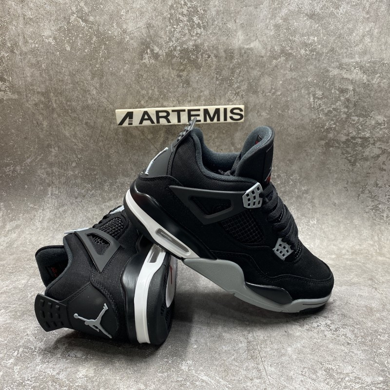 Air Jordan 4 Retro Black Canvas