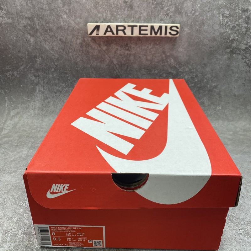 Nike Dunk Low Retro White Black University Red