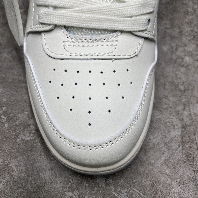 OFF-WHITE Out Of Office OOO Low Tops White Iridescent Blue