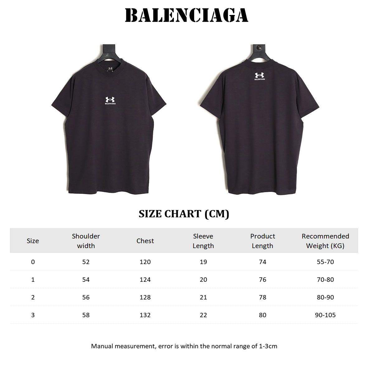 Ba*len*cia*ga 25ss short-sleeved t-shirt