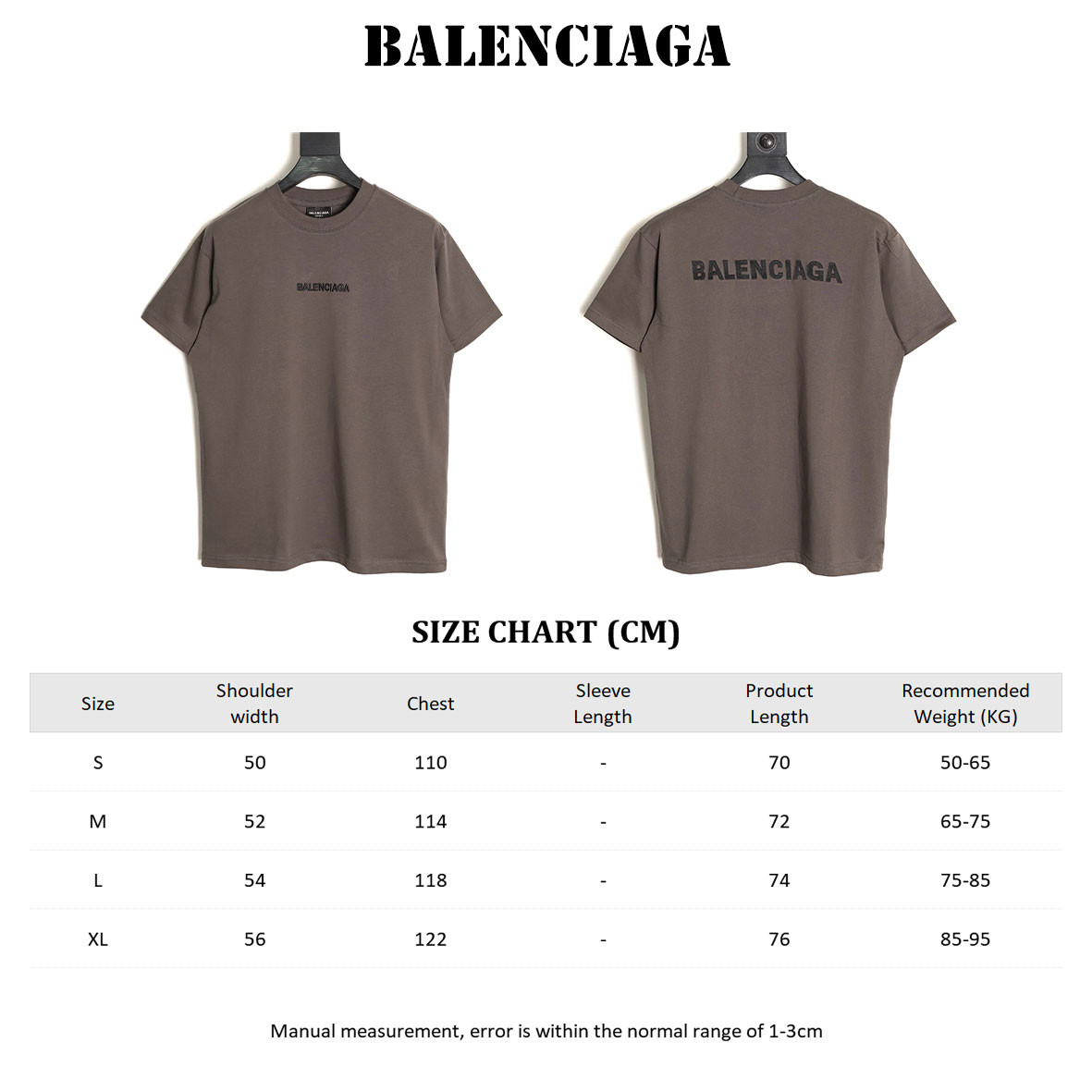 Ba*len*cia*ga 25ss short-sleeved t-shirt