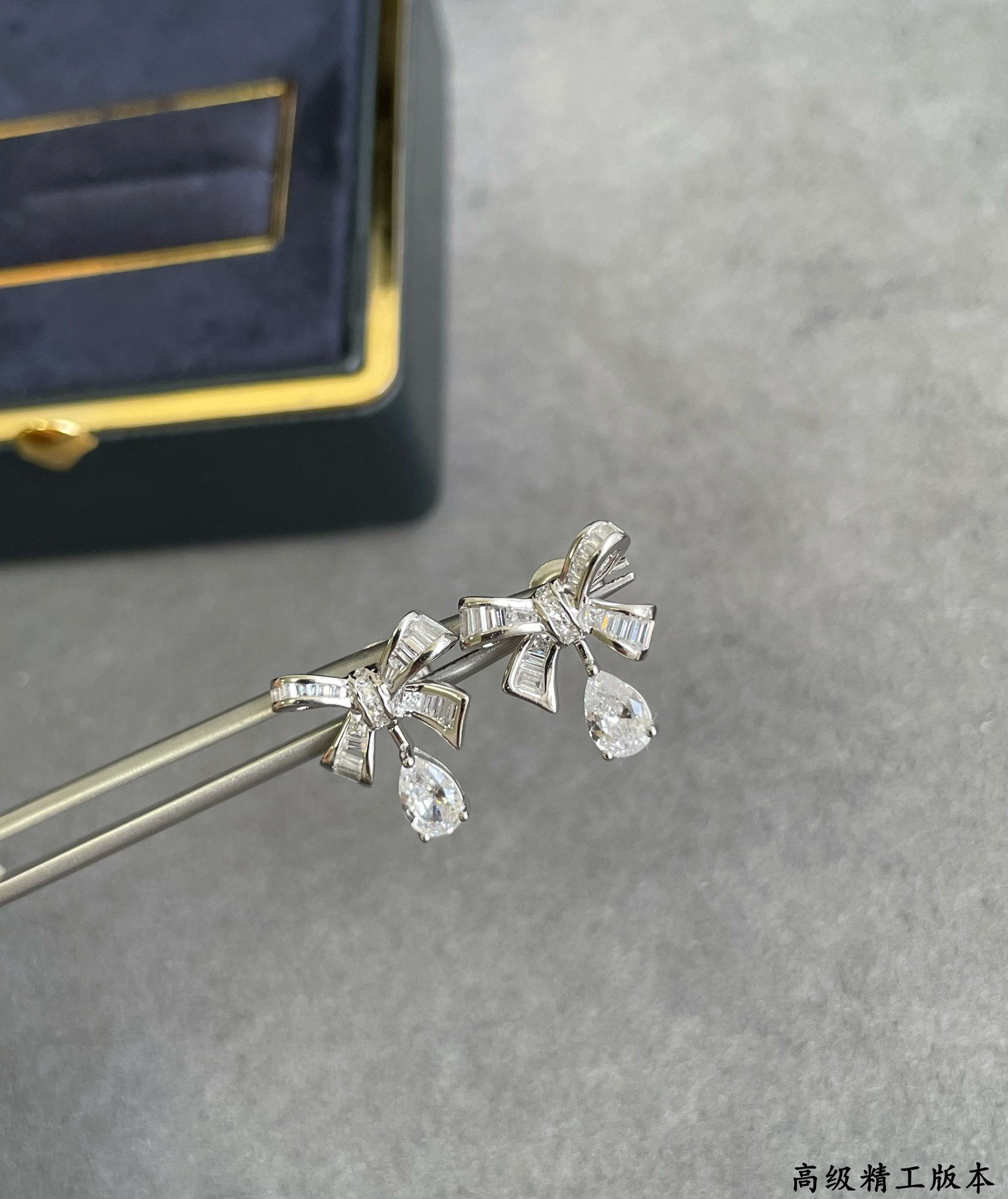 Gr*ff square di*m*nd butterfly earrings