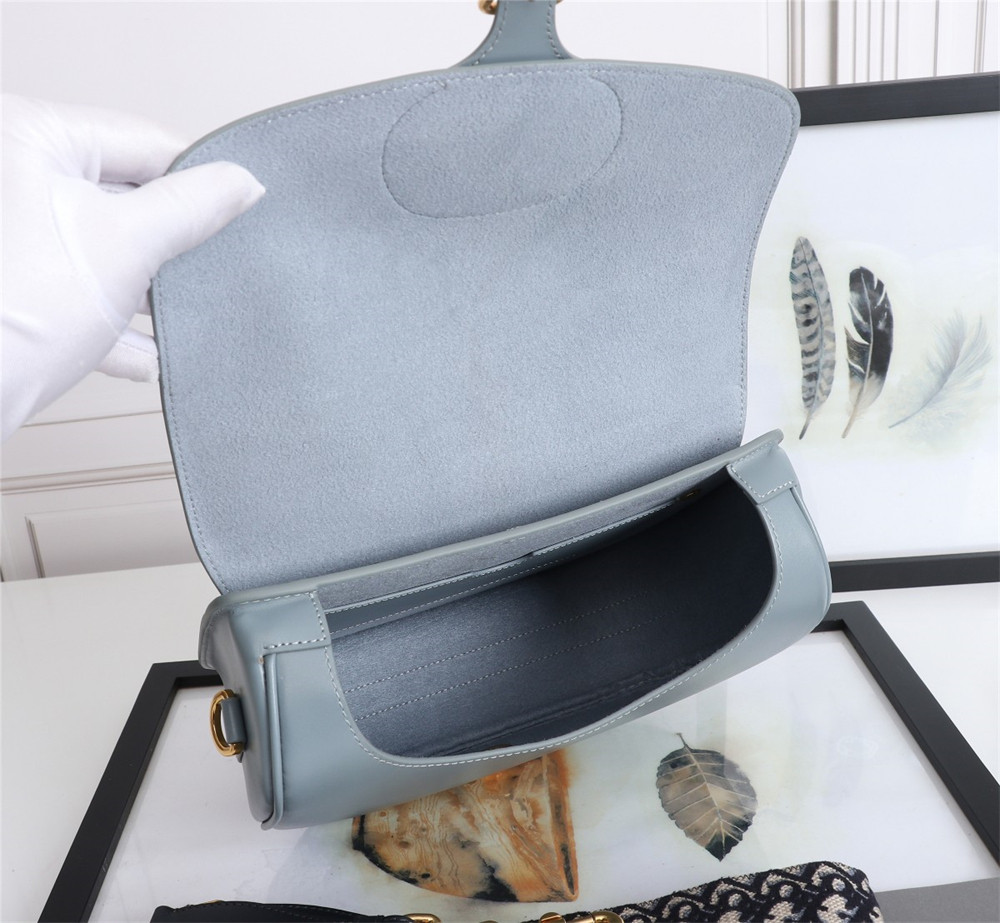 large D*or bobby bag light blue box calfskin