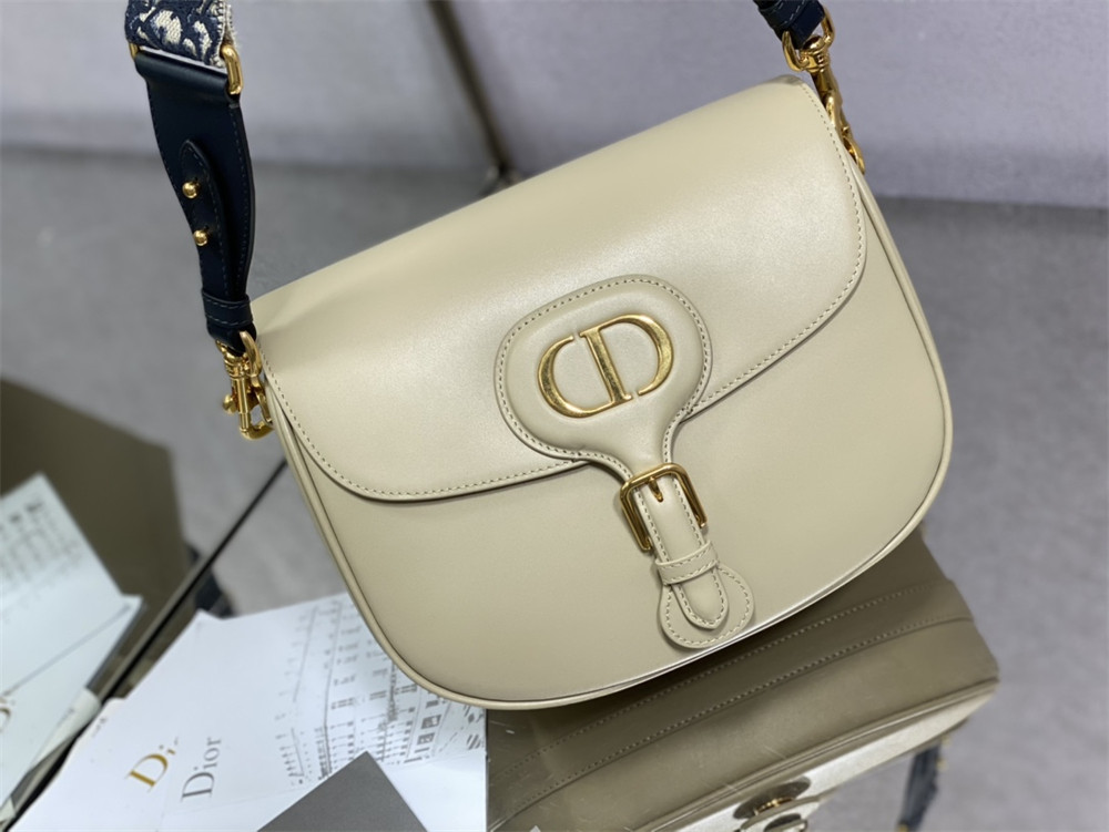 large D*or bobby bag light green box calfskin