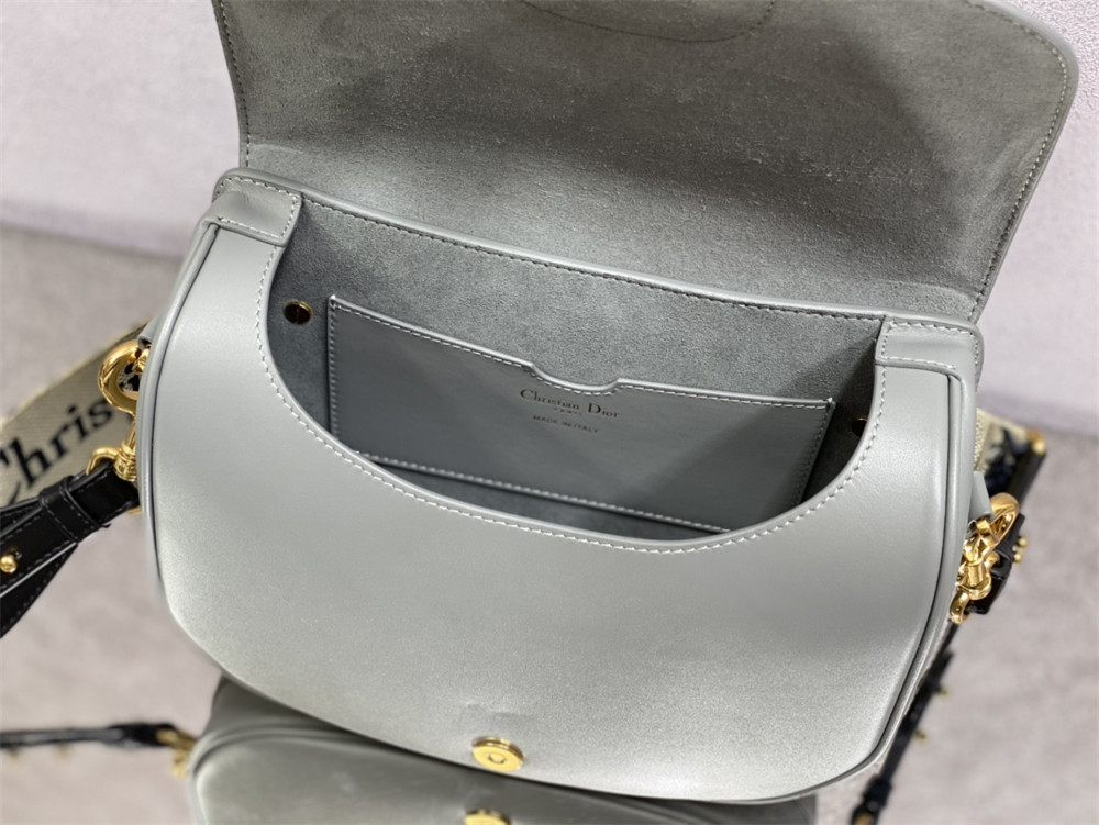 large D*or bobby bag grey box calfskin