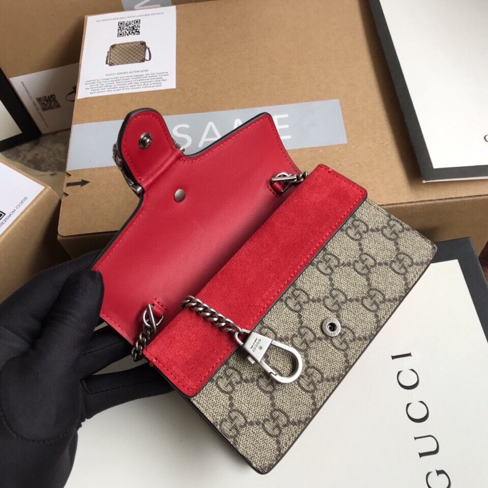 g*u*i dionysus gg S*p*e S*per mini bag 6.5"wx3.9"hx1.6"d