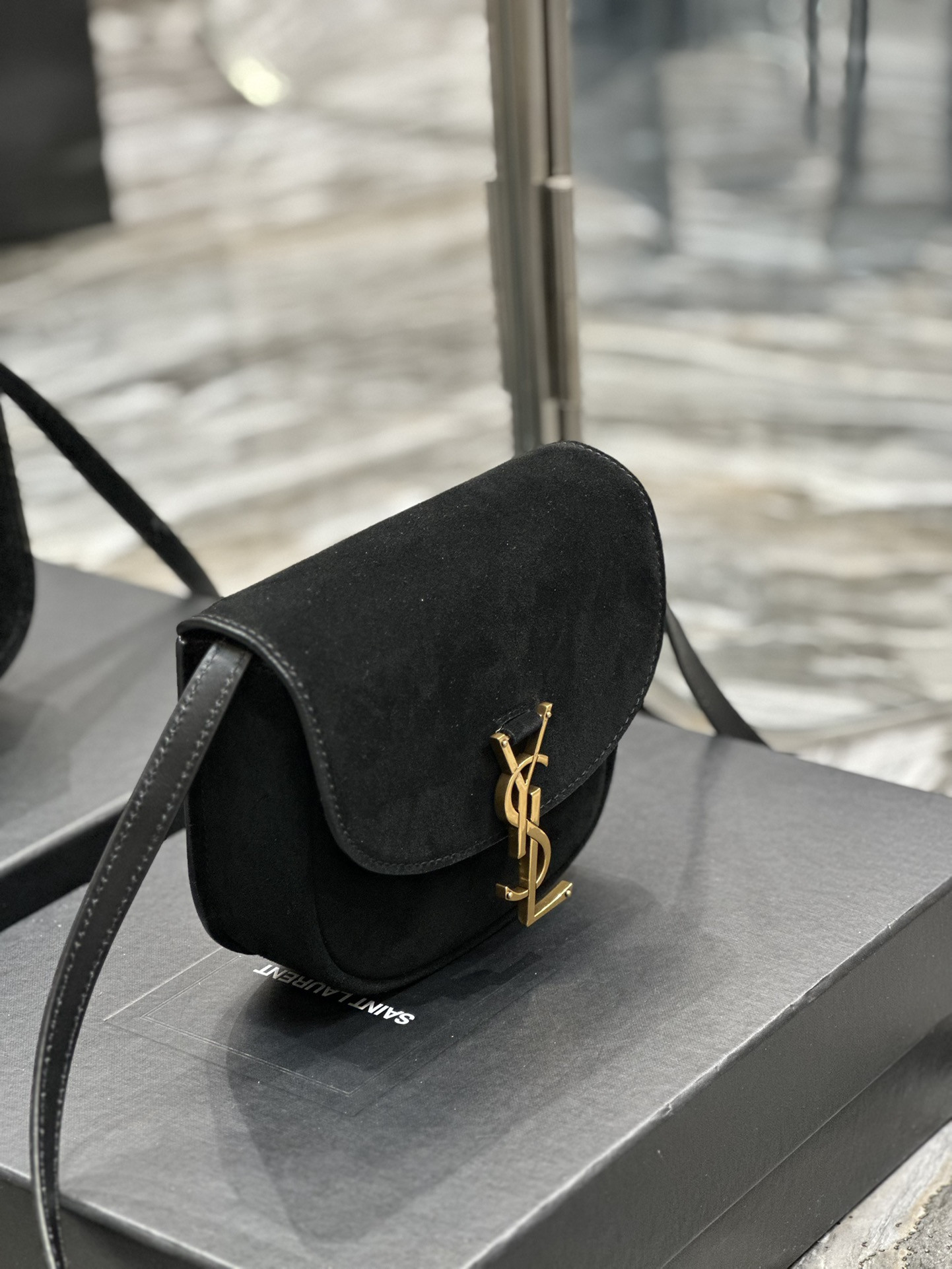 Y*L kaia small satchel in smooth leather 7.2 x 6.1 x 2.1 inches