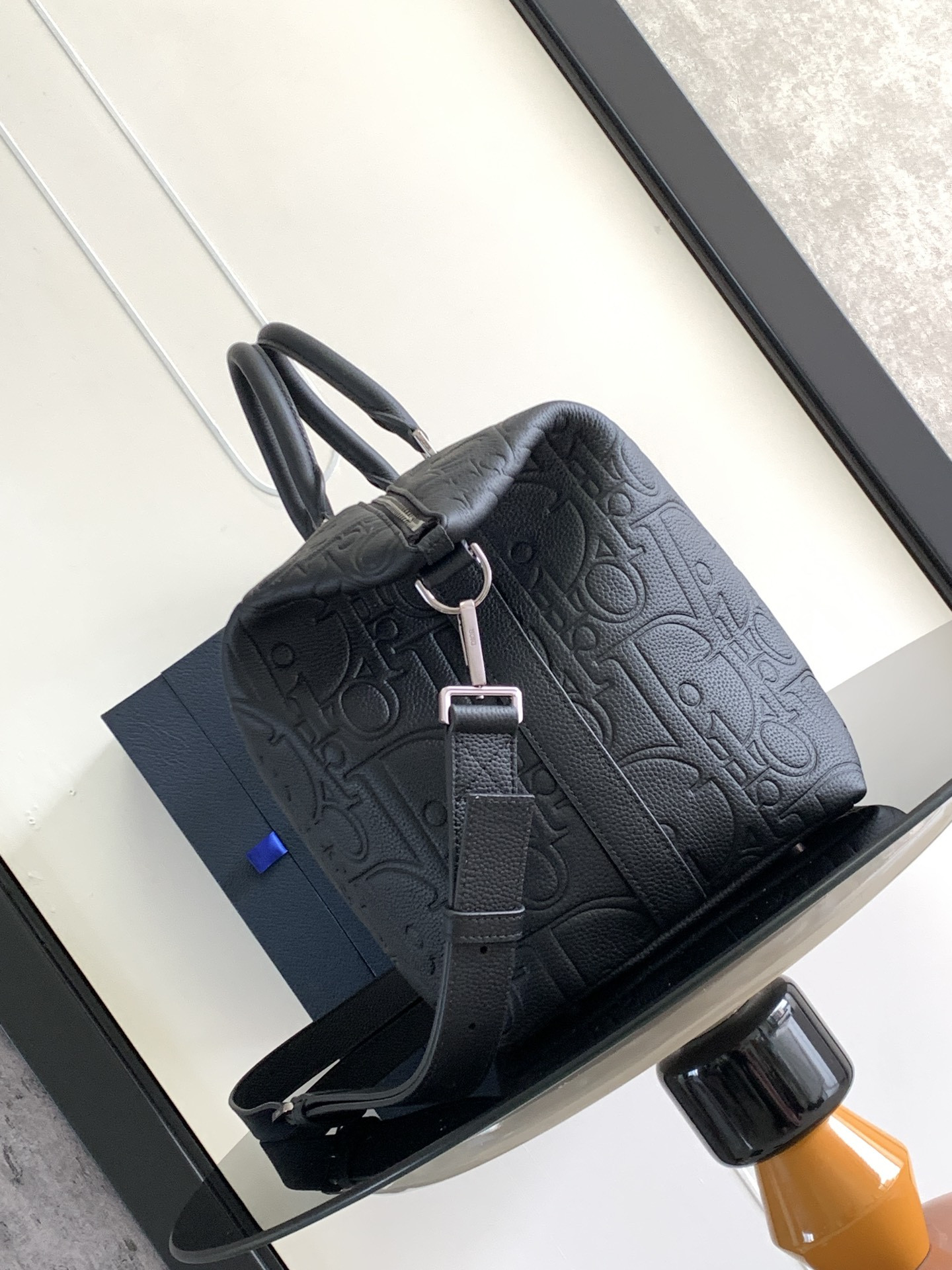 D*or weekender 40 black D*or gravity leather and black grained calfskin 57.5 x 34.5 x 22 cm