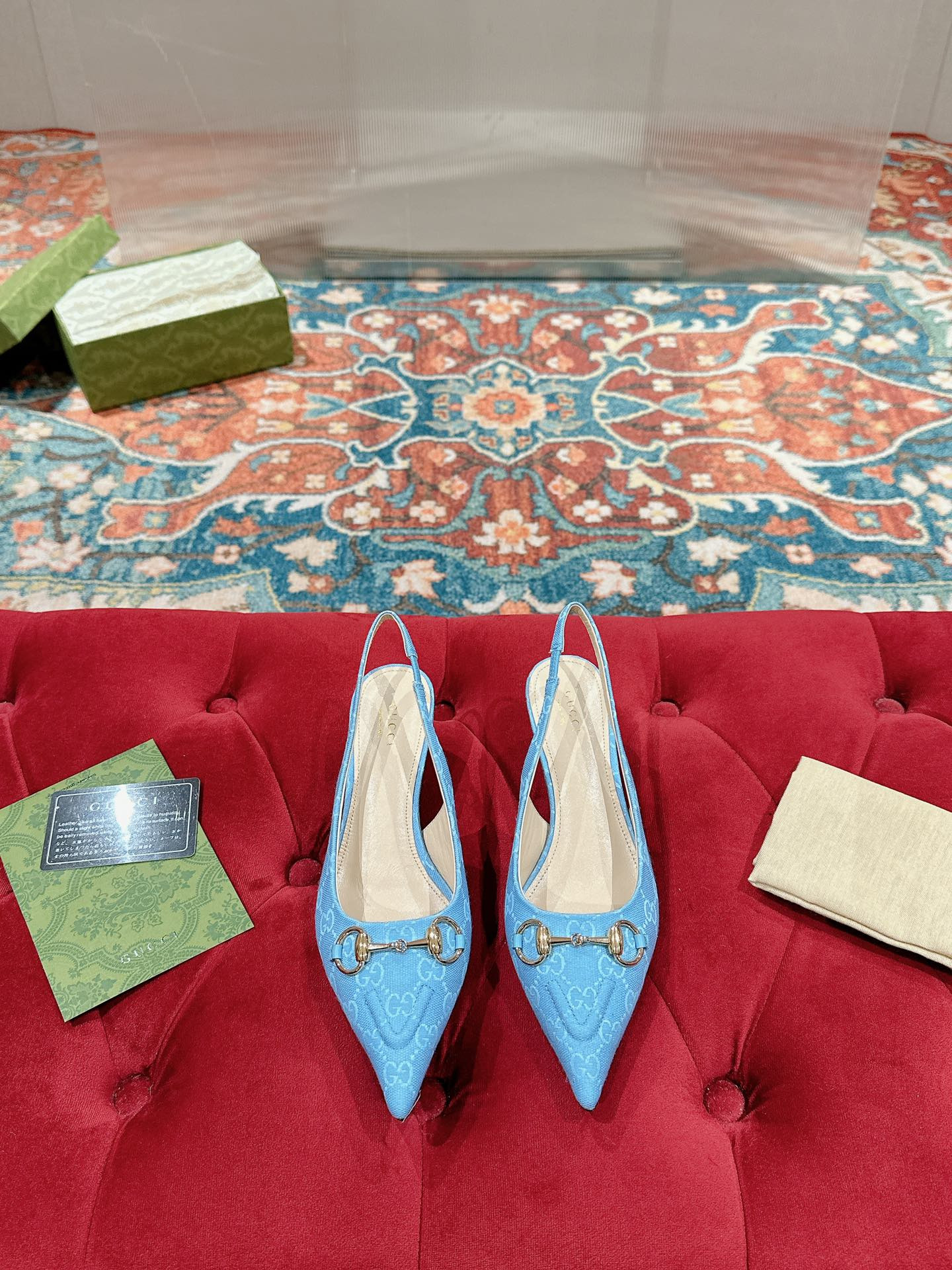 ua G*u*i horsebit slingback pump low heel