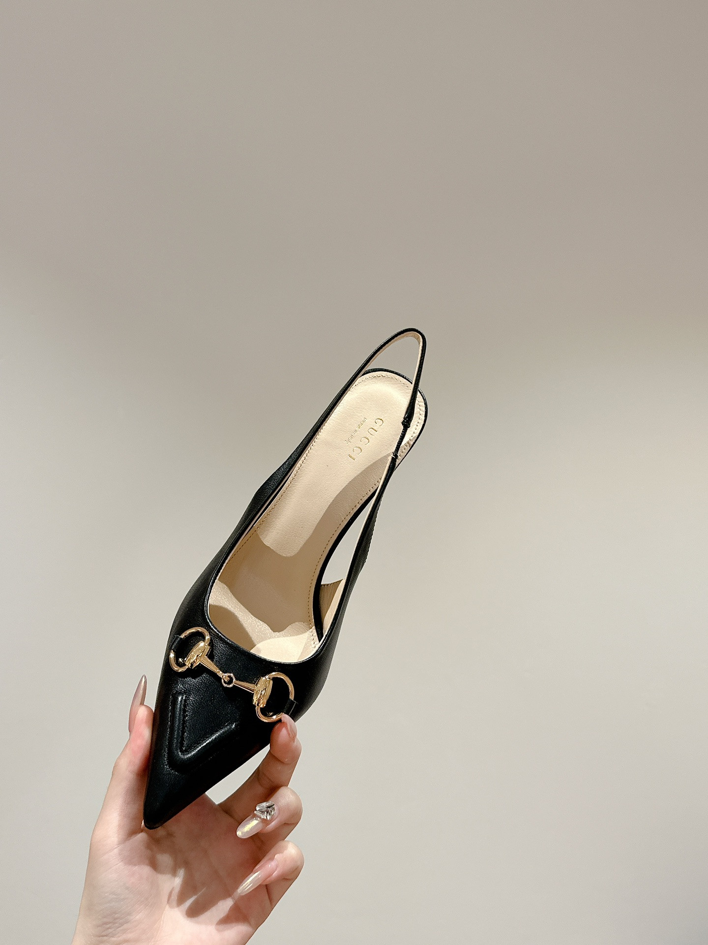 ua G*u*i horsebit slingback pump high heel