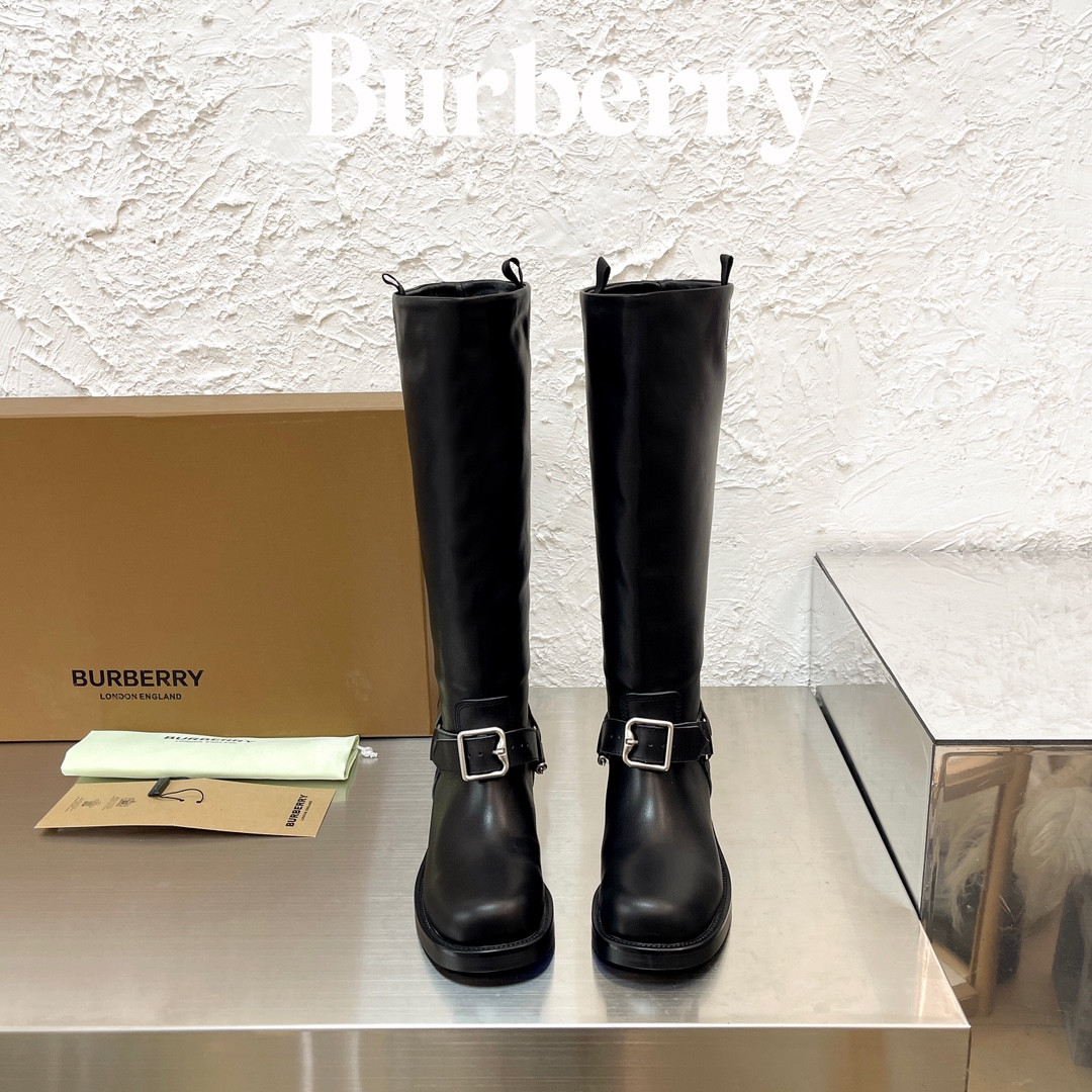 ua B**rry leather saddle tall boots