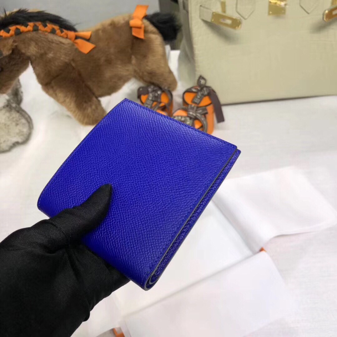 H**mes poker compact wallet