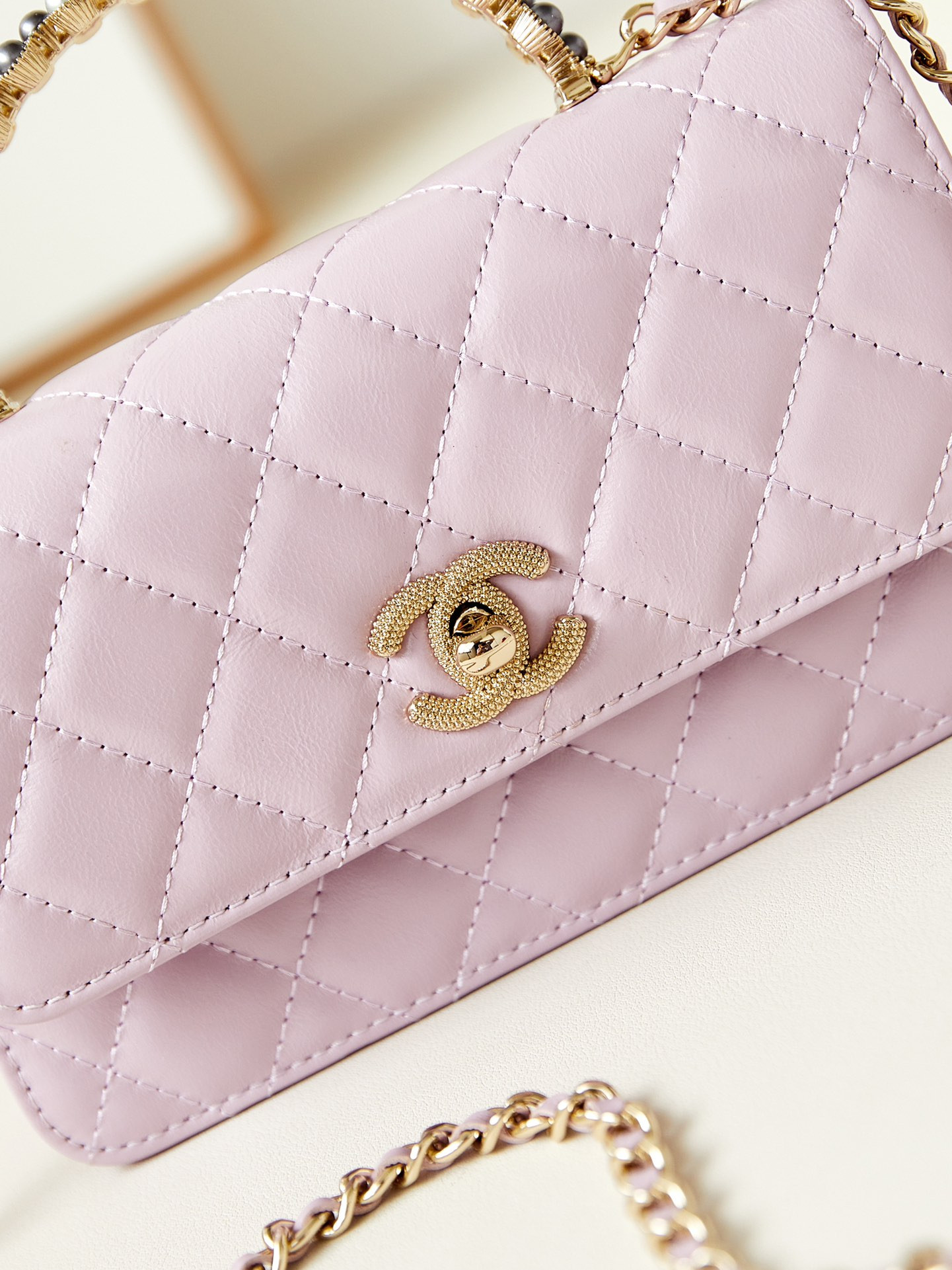 Ch*el 24p woc classic wallet on chain 11x18.5x6cm