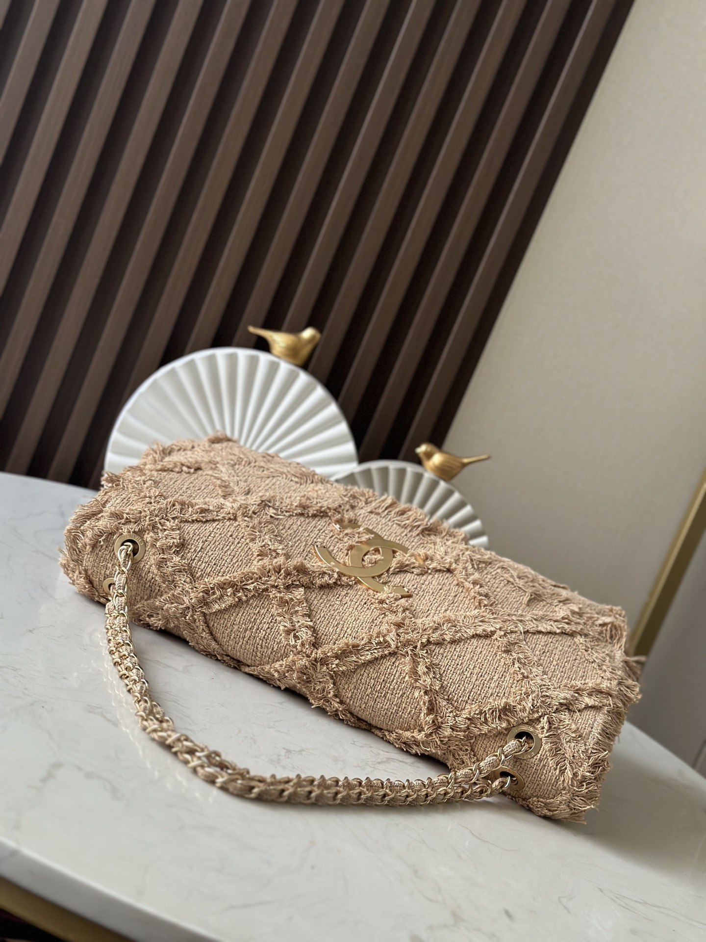 Ch*el vintage flap bag 38x21x11cm