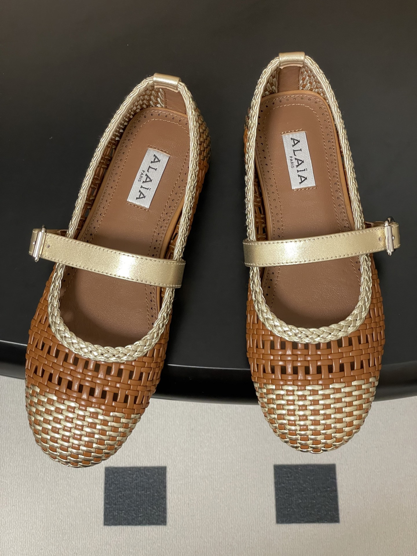 ua alaïa hollow woven mary jane flats(cusT0mized size 7-10 days production time)